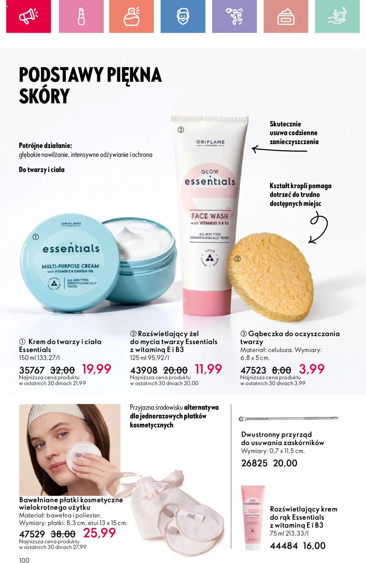 Oriflame Katalog 11 2025 od 27.07.2025 | Strona: 100 | Produkty: Płatki kosmetyczne, Płatki, Krem do rąk, Krem do twarzy