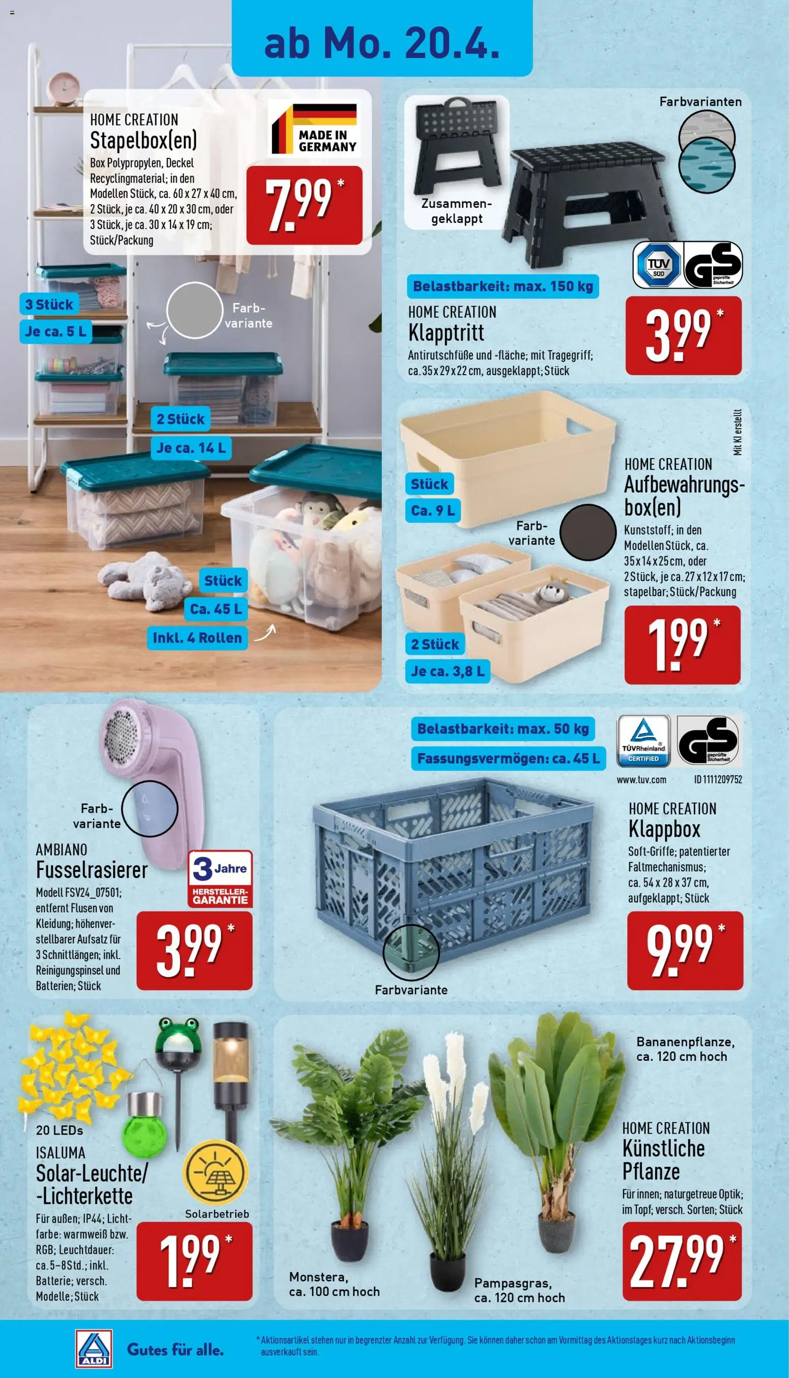 Aldi Ausblick – gültig ab 20.04.2026 | Seite: 5 | Produkte: Box, Home creation