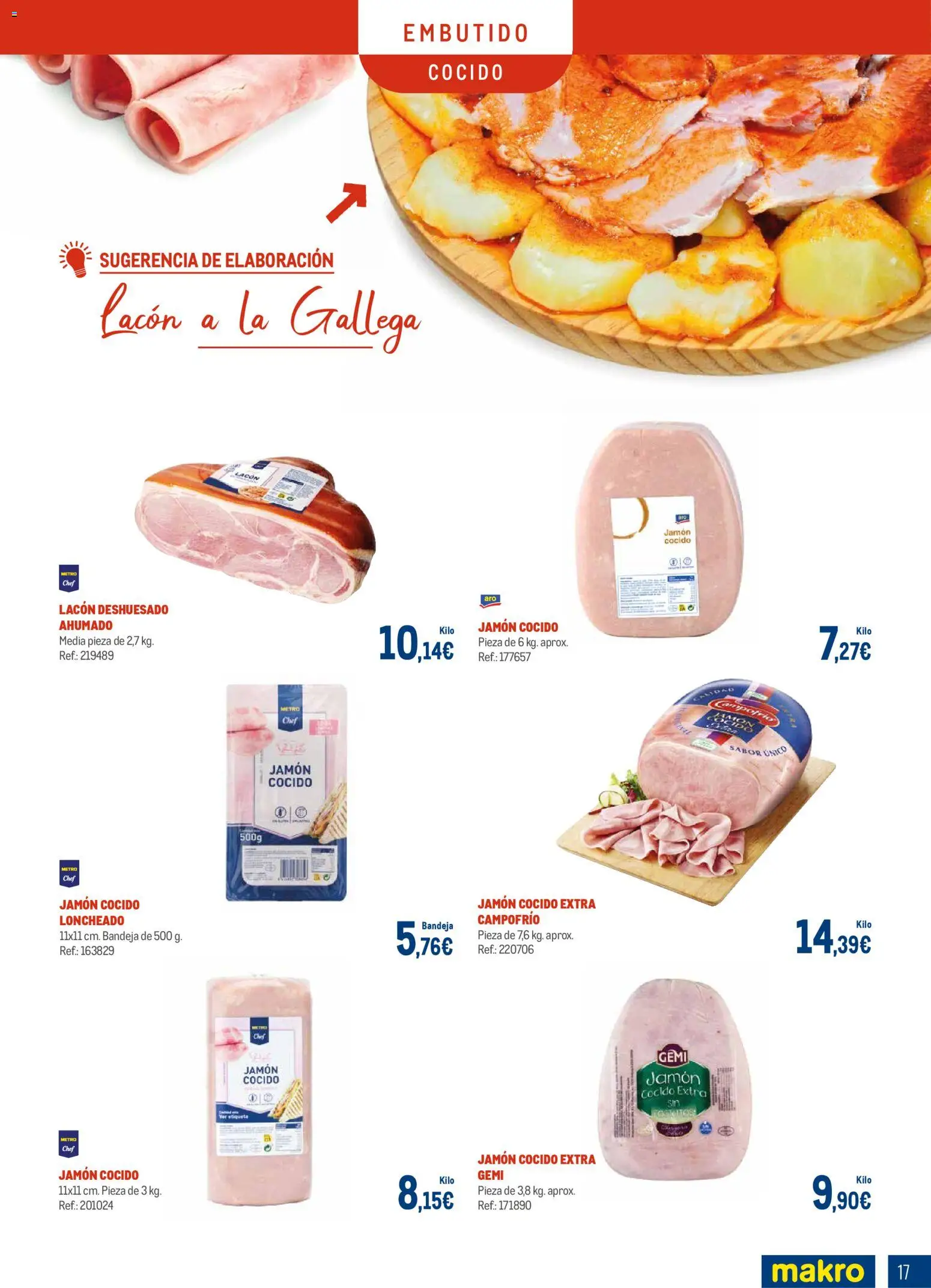 Makro - Charcuteria Canarias │ válido desde el 01.12.2025 | Página: 17 | Productos: Jamón, Jamón cocido, Bandeja, Loncheado