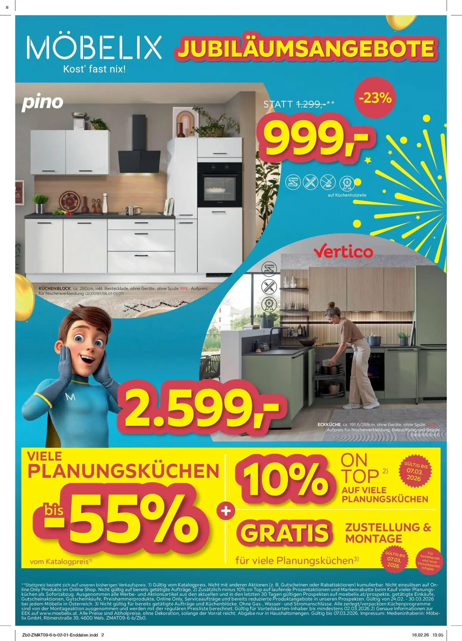 Möbelix Viele Planungsküchen gültig ab 23.02.2026 | Seite: 1 | Produkte: Wasser