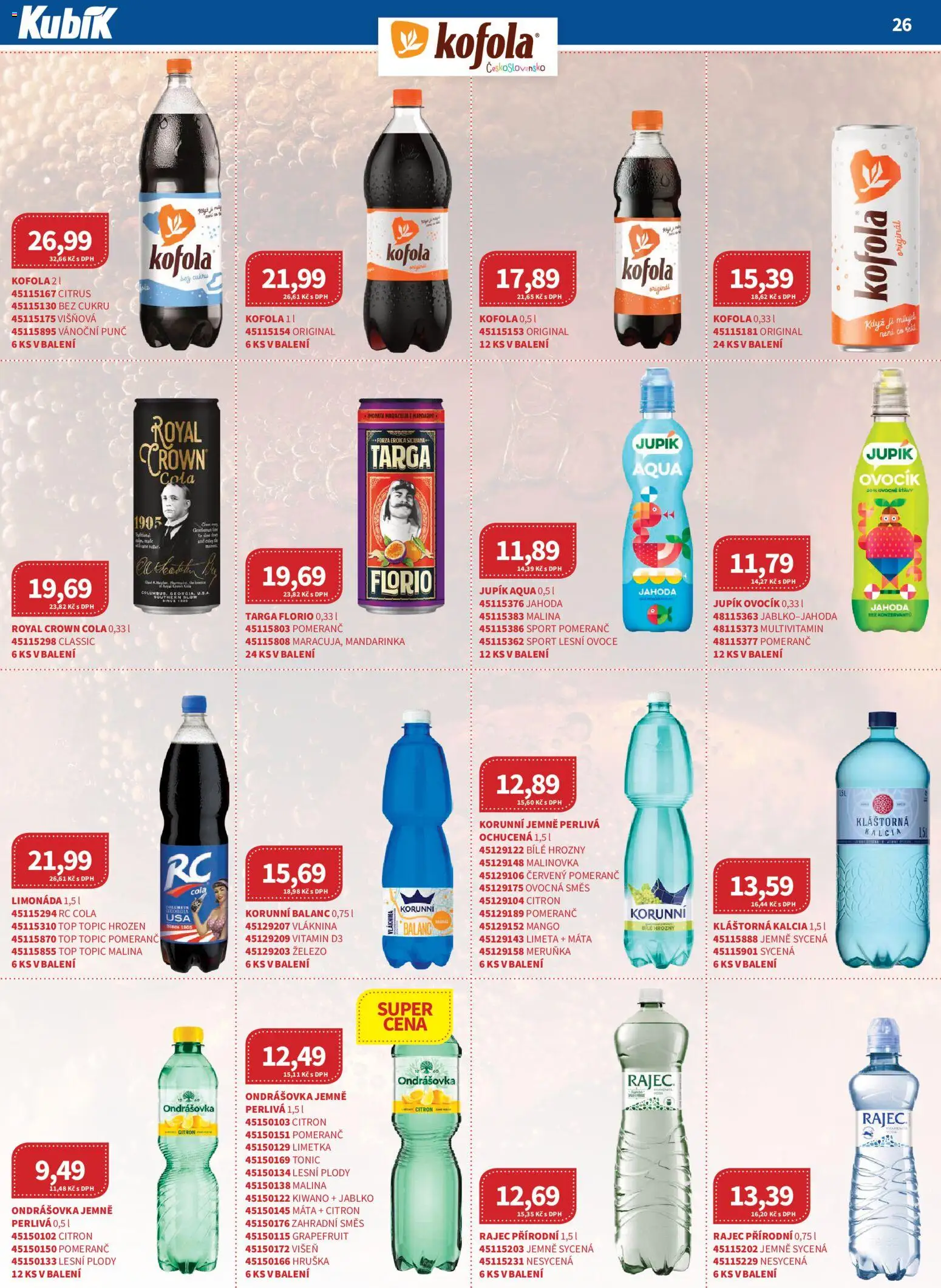 Kubík leták - Velkoobchod 11/2025 od 01.11.2025 | Strana: 26 | Produkty: Limonáda, Bílé hrozny, Citron, RC Cola