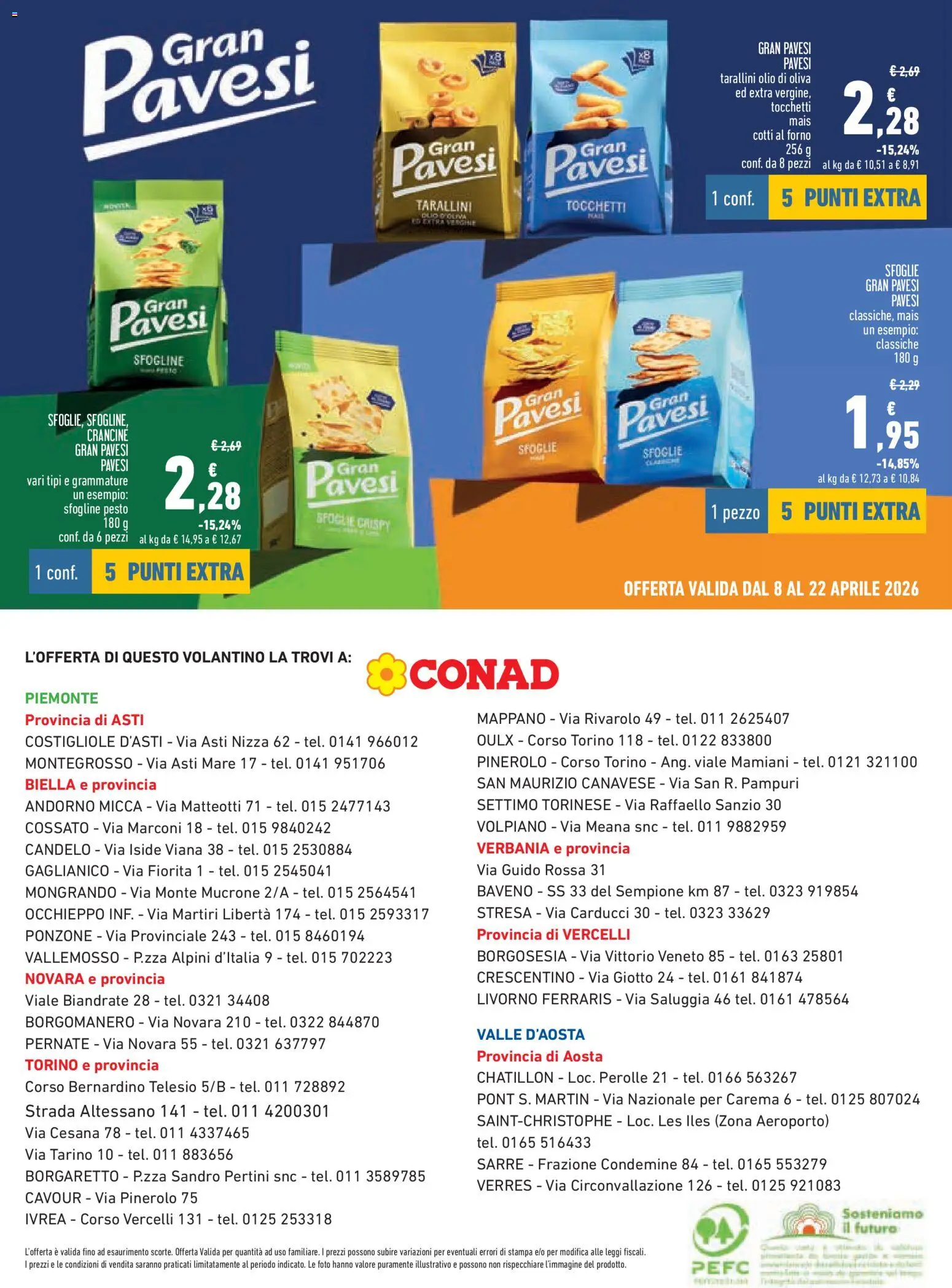 Volantino Conad volantino Mi Premio Piemonte del 26.03.2026 | Pagina: 12 | Prodotti: Pesto, Mais, Forno, Olio di Oliva