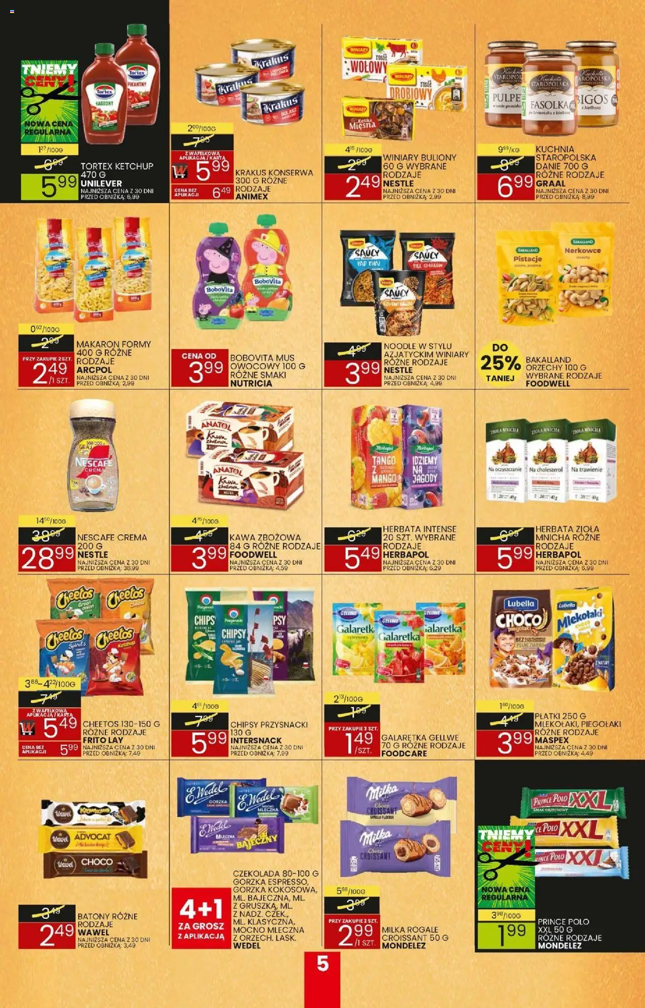 Wafelek Gazetka od 18.08.2025 | Strona: 5 | Produkty: Jagody, Prince polo xxl, Nescafe, Czekolada