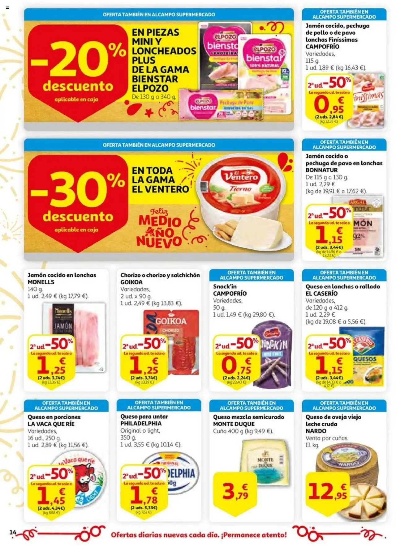 Alcampo - HG Unificado Nacional  │ válido desde el 03.06.2025 | Página: 14 | Productos: Queso, Té, Pava, Cuna
