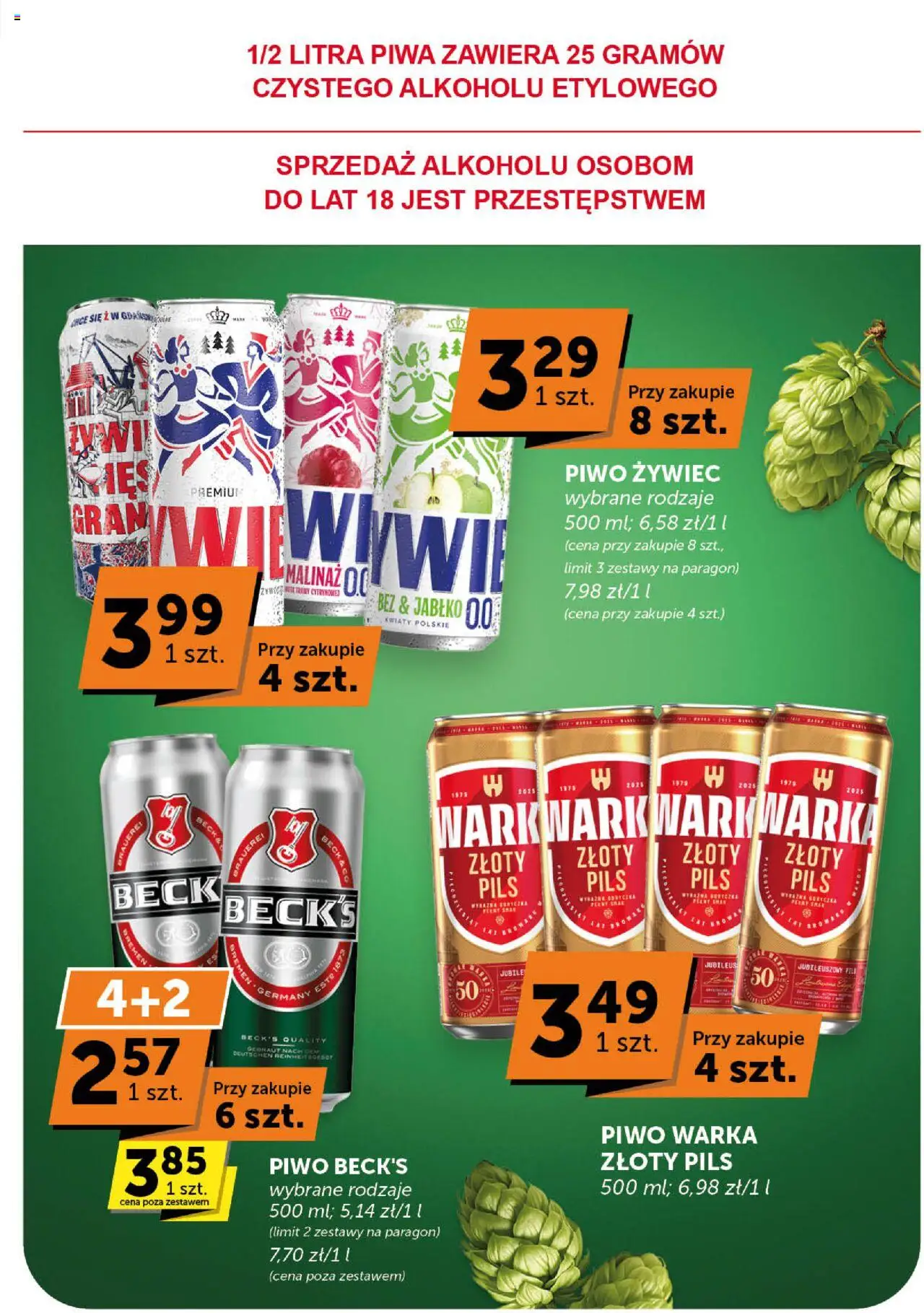 Euro Sklep Gazetka od 16.10.2025 | Strona: 43 | Produkty: Warka, Piwo Warka, Piwo