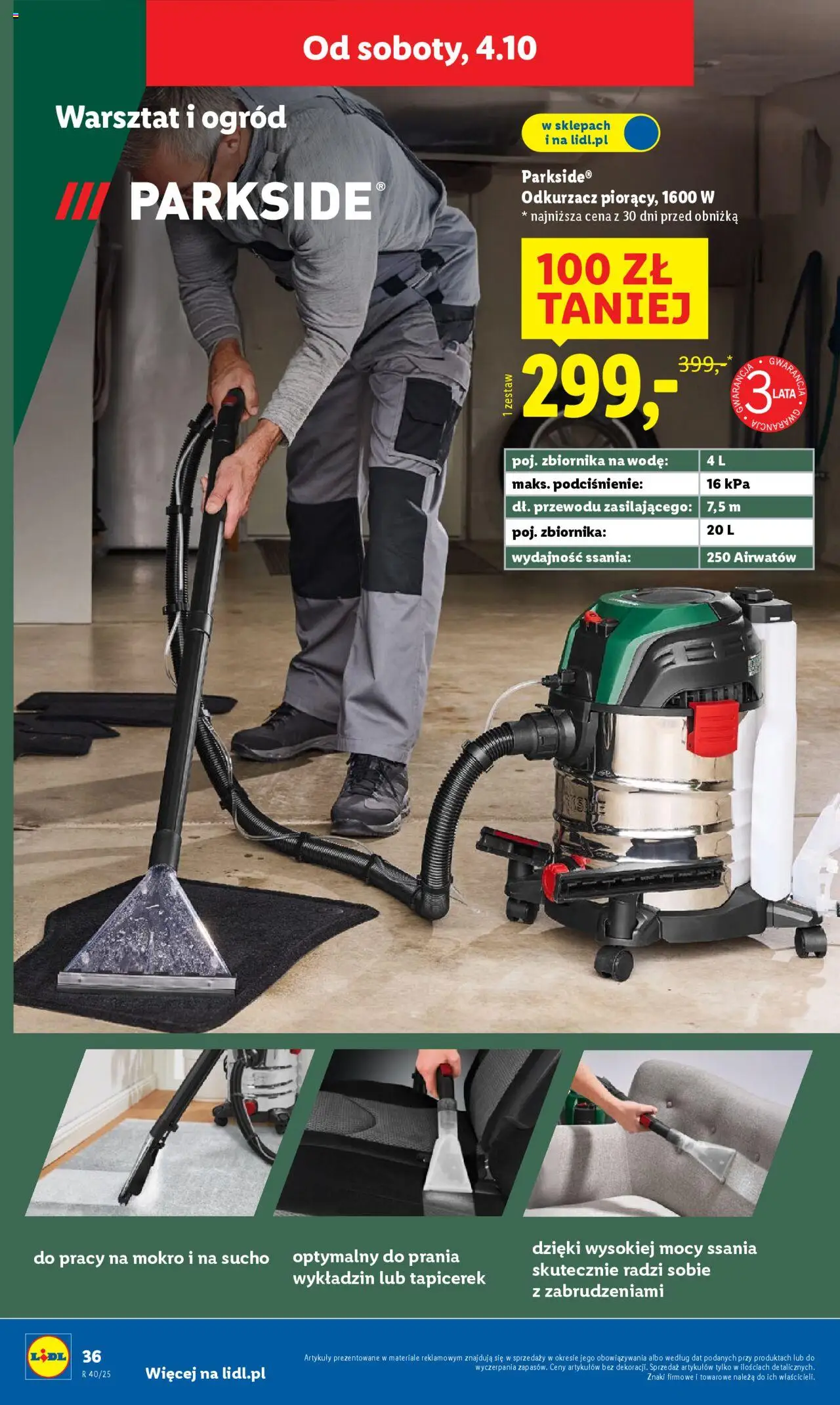 Lidl Katalog od 29.09.2025 | Strona: 46 | Produkty: Odkurzacz, Cleaner