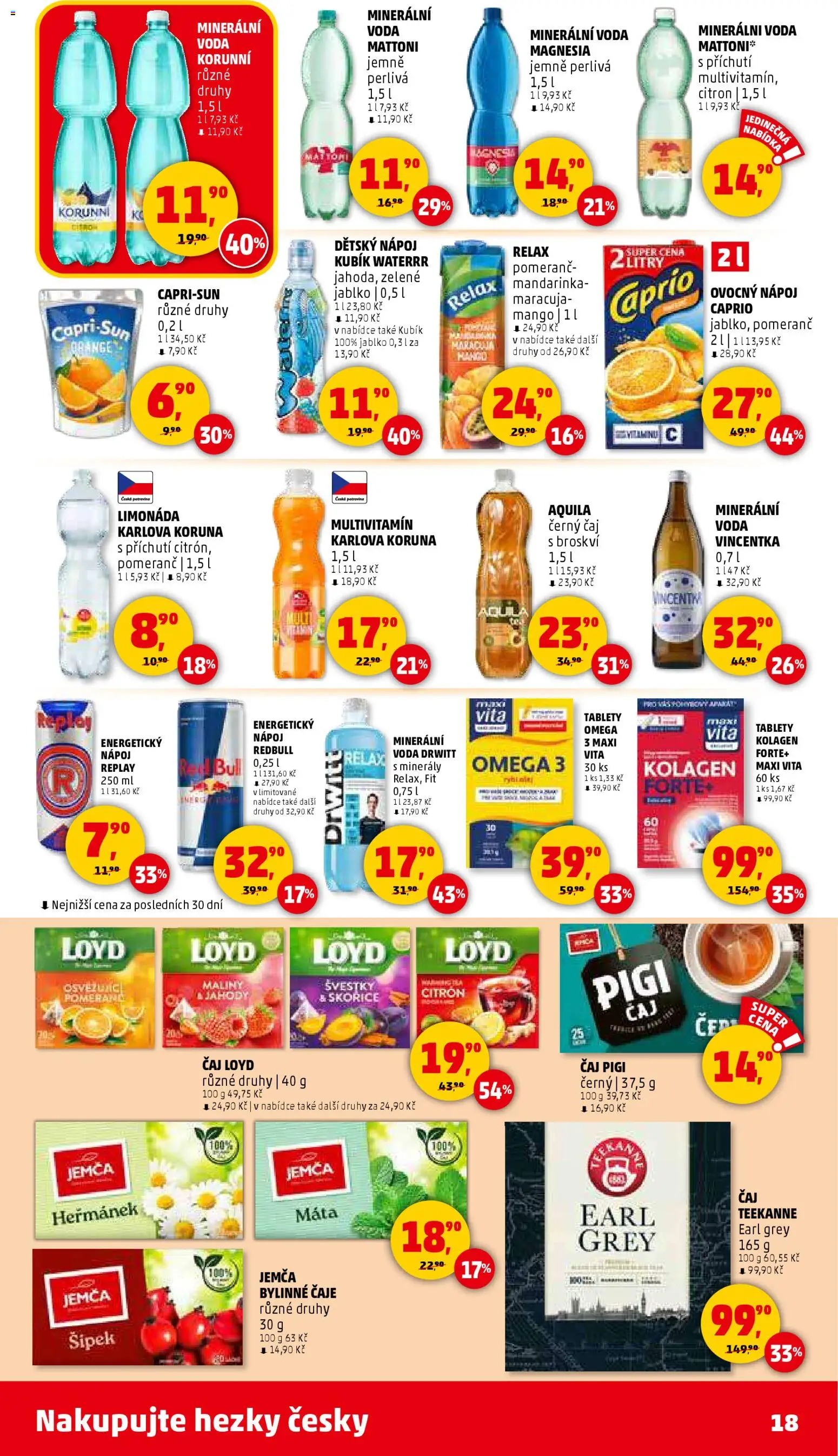 Penny Market leták - Čtvrtečník od 29.01.2026 | Strana: 18 | Produkty: Mattoni, Limonáda, Jahody, Magnesia