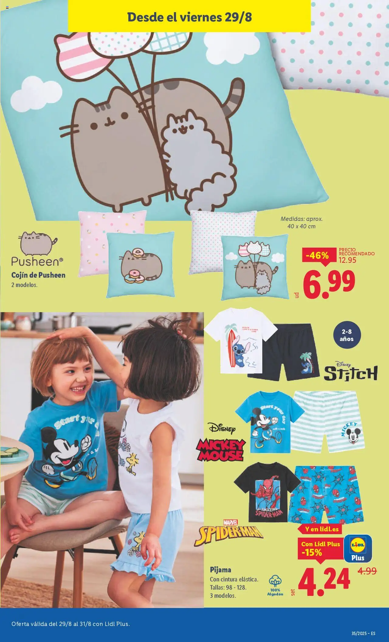 Lidl catálogo de bazar VAL │ válido desde el 25.08.2025 | Página: 19 | Productos: Pijama, Cojín