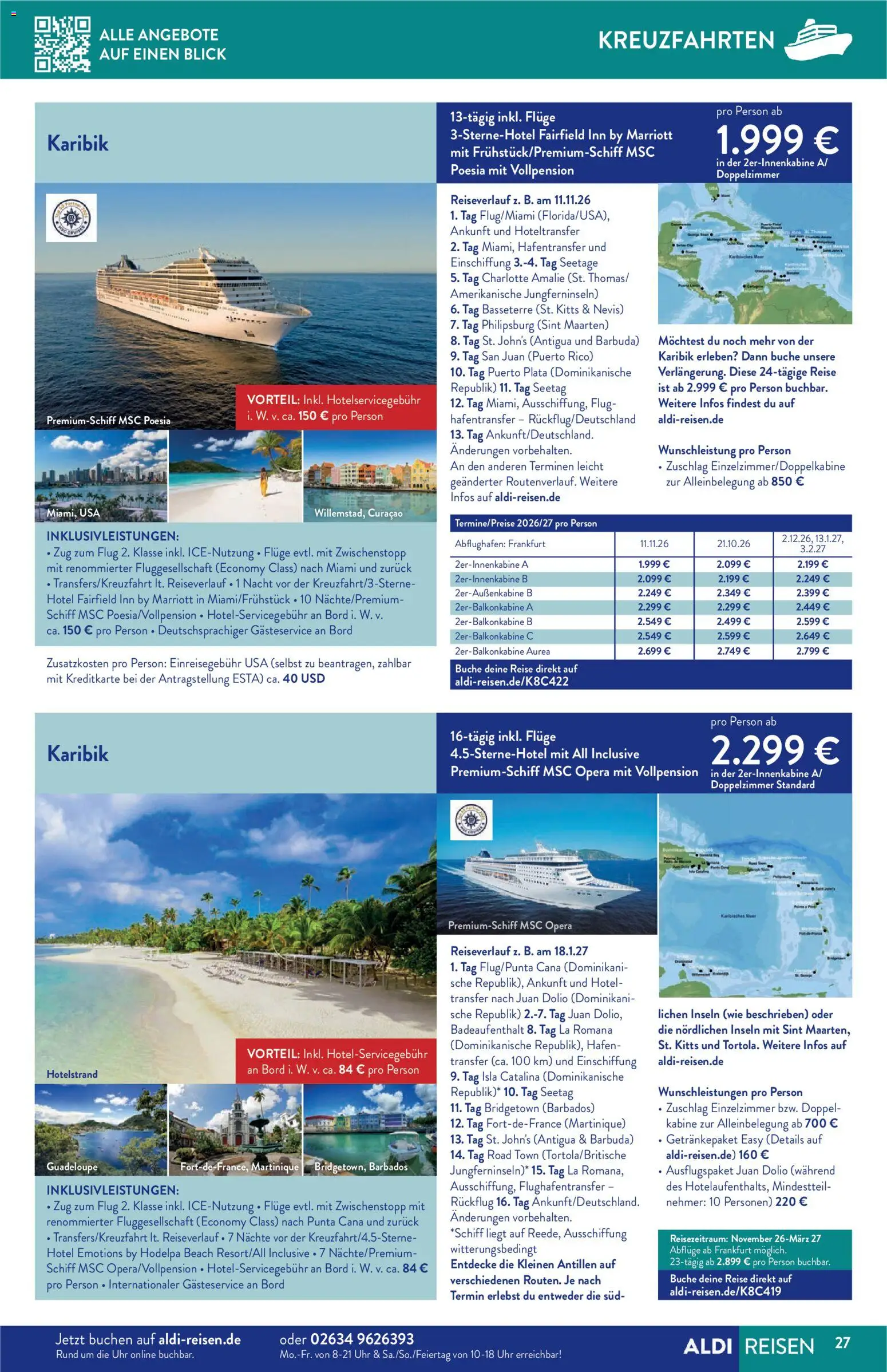 Aldi Reisen  Reisemagazin – gültig ab 01.03.2026 | Seite: 27 | Produkte: Uhr