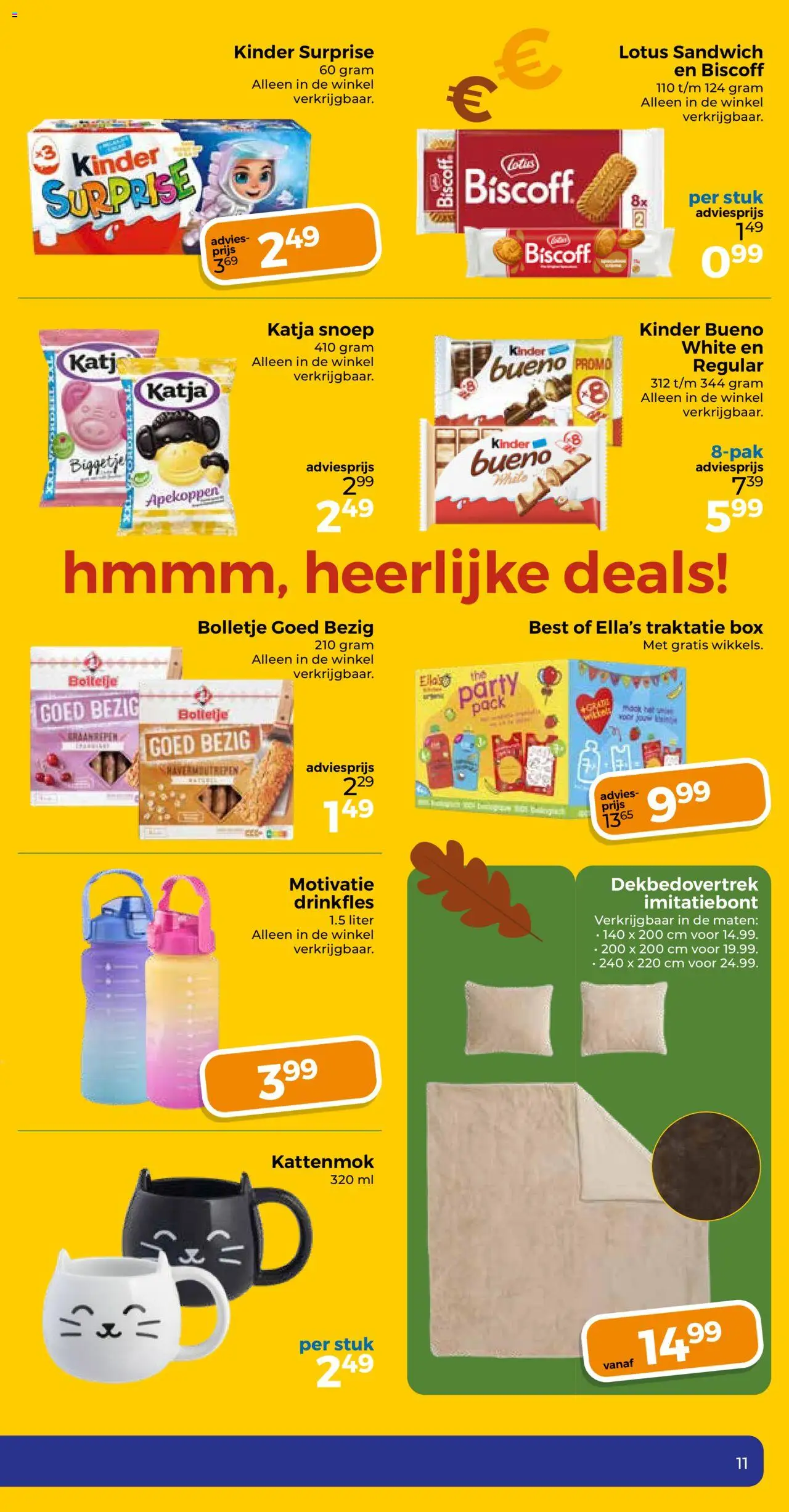 {H1} | Pagina: 11 | Producten: Snoep, Sandwich, Kinder, Box