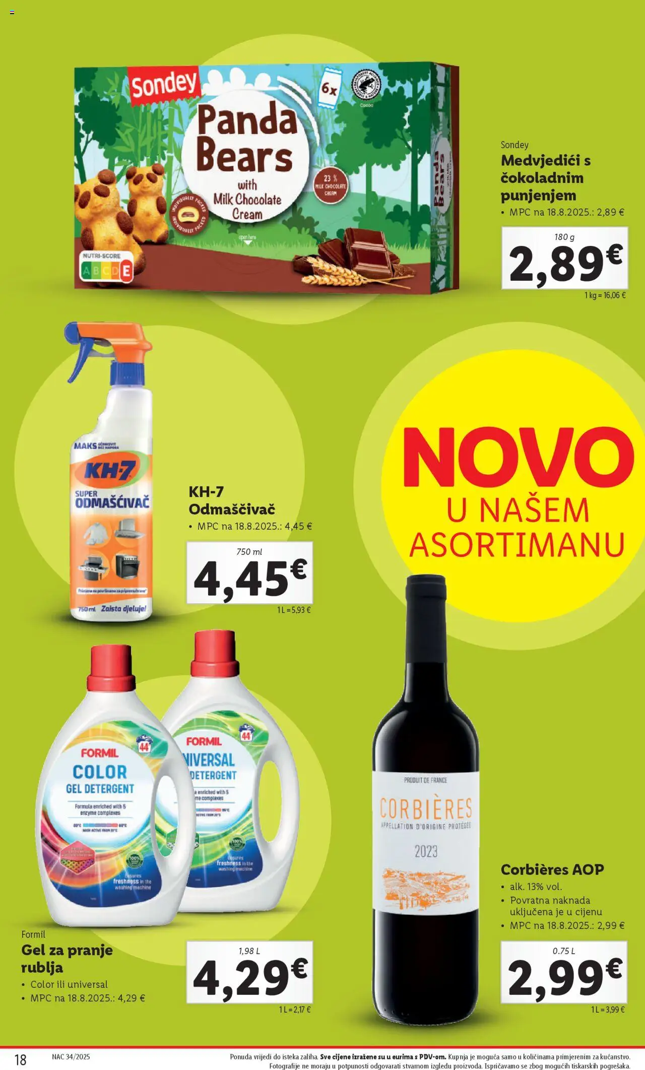 Lidl katalog | vrijedi od 18.08.2025 | Stranica: 18 | Proizvodi: KH-7