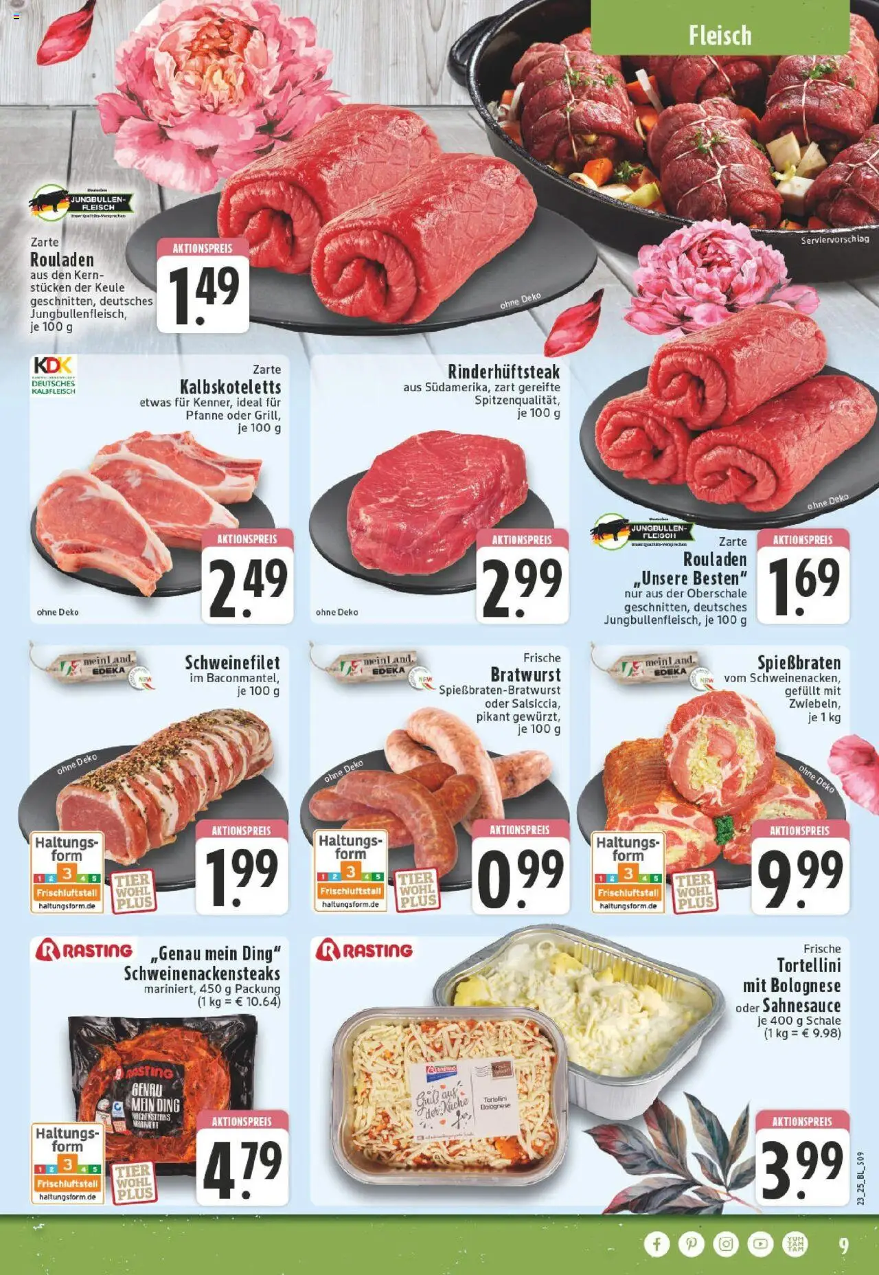 Edeka prospekt Düsseldorf	 - gültig ab dem 01.06.2025 | Seite: 9 | Produkte: Bratwurst, Küche, Schweinefilet, Steak