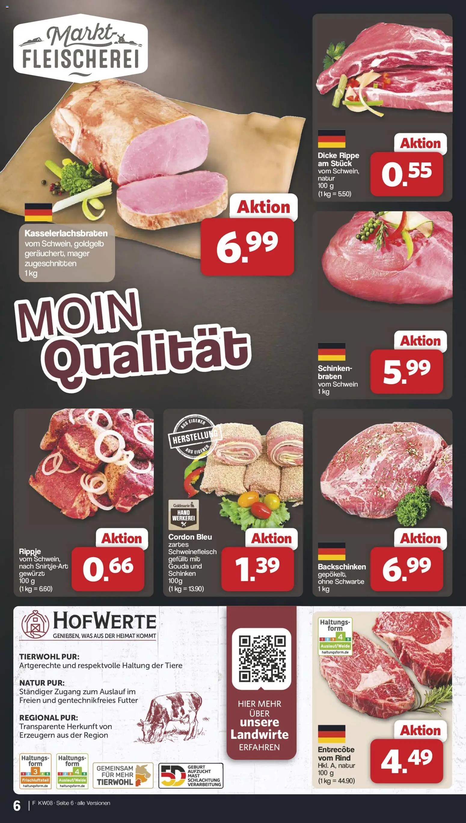 Famila Nordwest Prospekt 	 – gültig ab 16.02.2026 | Seite: 6 | Produkte: Gouda, Entrecote, Schinken, Schweinefleisch
