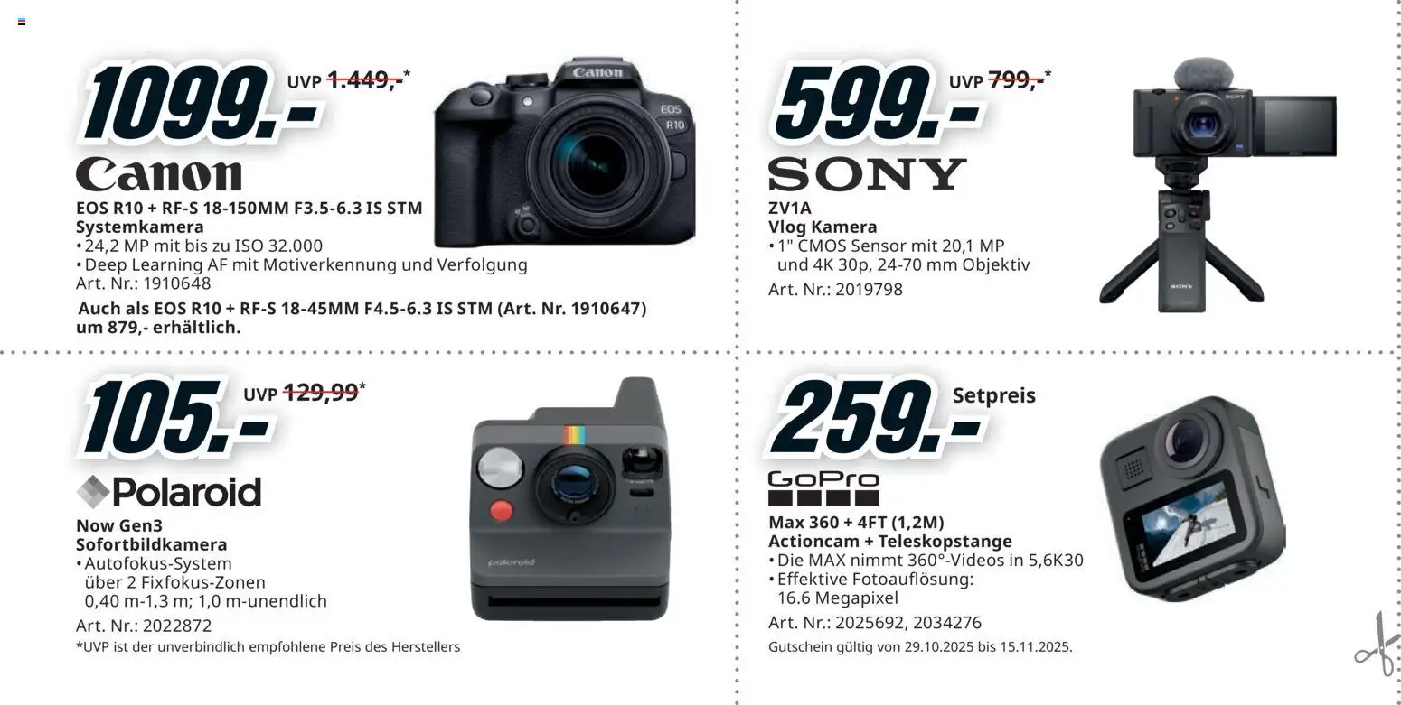 Media Markt Angebote gültig ab 29.10.2025 | Seite: 30 | Produkte: Kamera