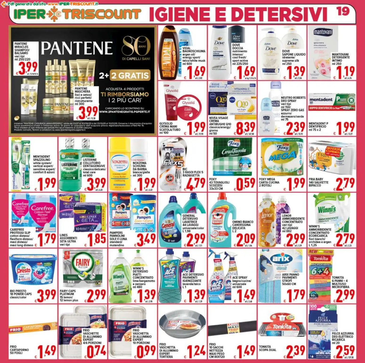 Volantino Ipertriscount del 07.11.2025 | Pagina: 19 | Prodotti: Sapone, Bagnoschiuma, Lavatrice, Vaschette