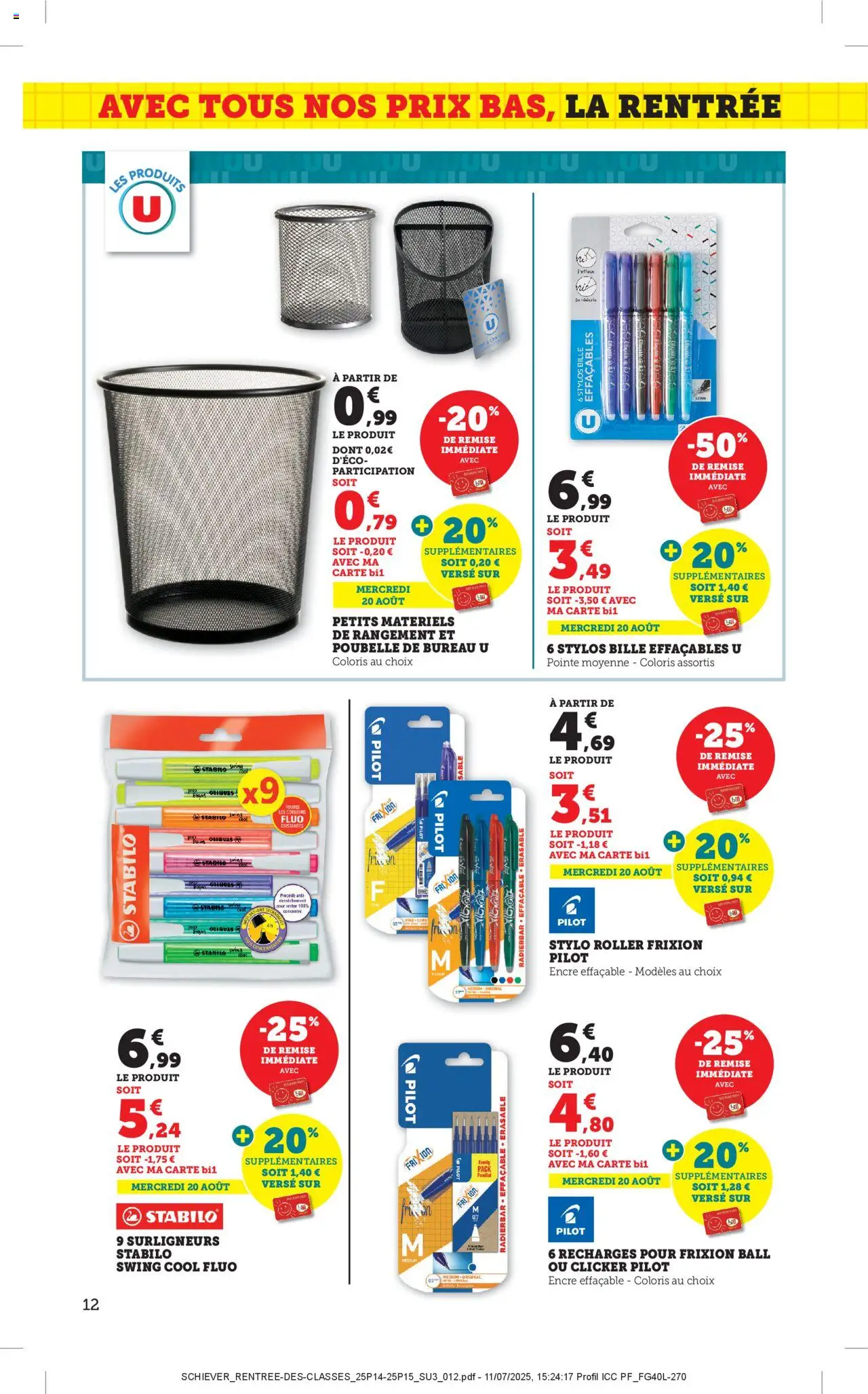  | Page: 12 | Produits: Poubelle, Bureau, Stylo