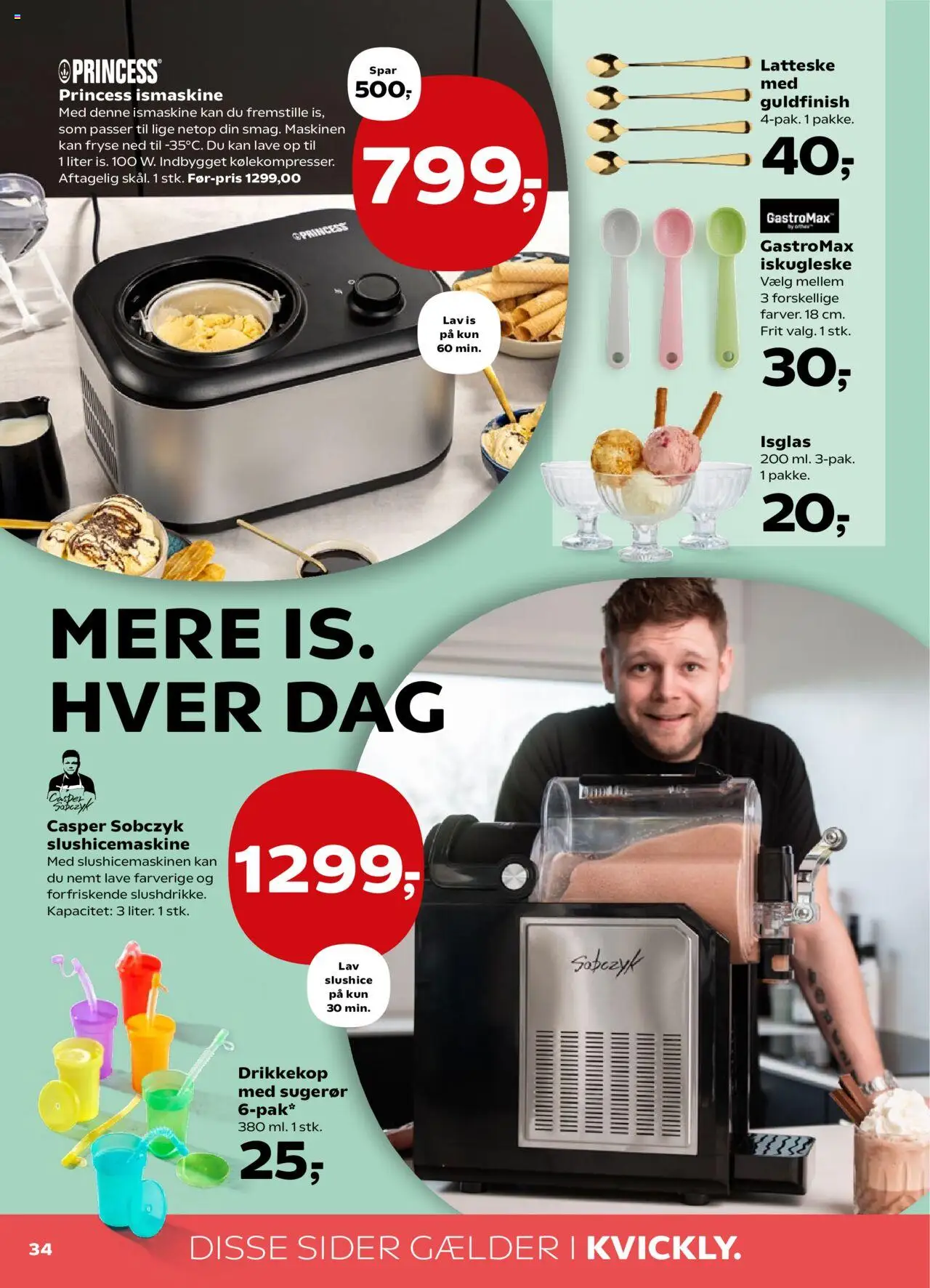 Kvickly Tilbudsavis gyldig fra 06.06.2025 | Side: 34 | Produkter: Is, Søm