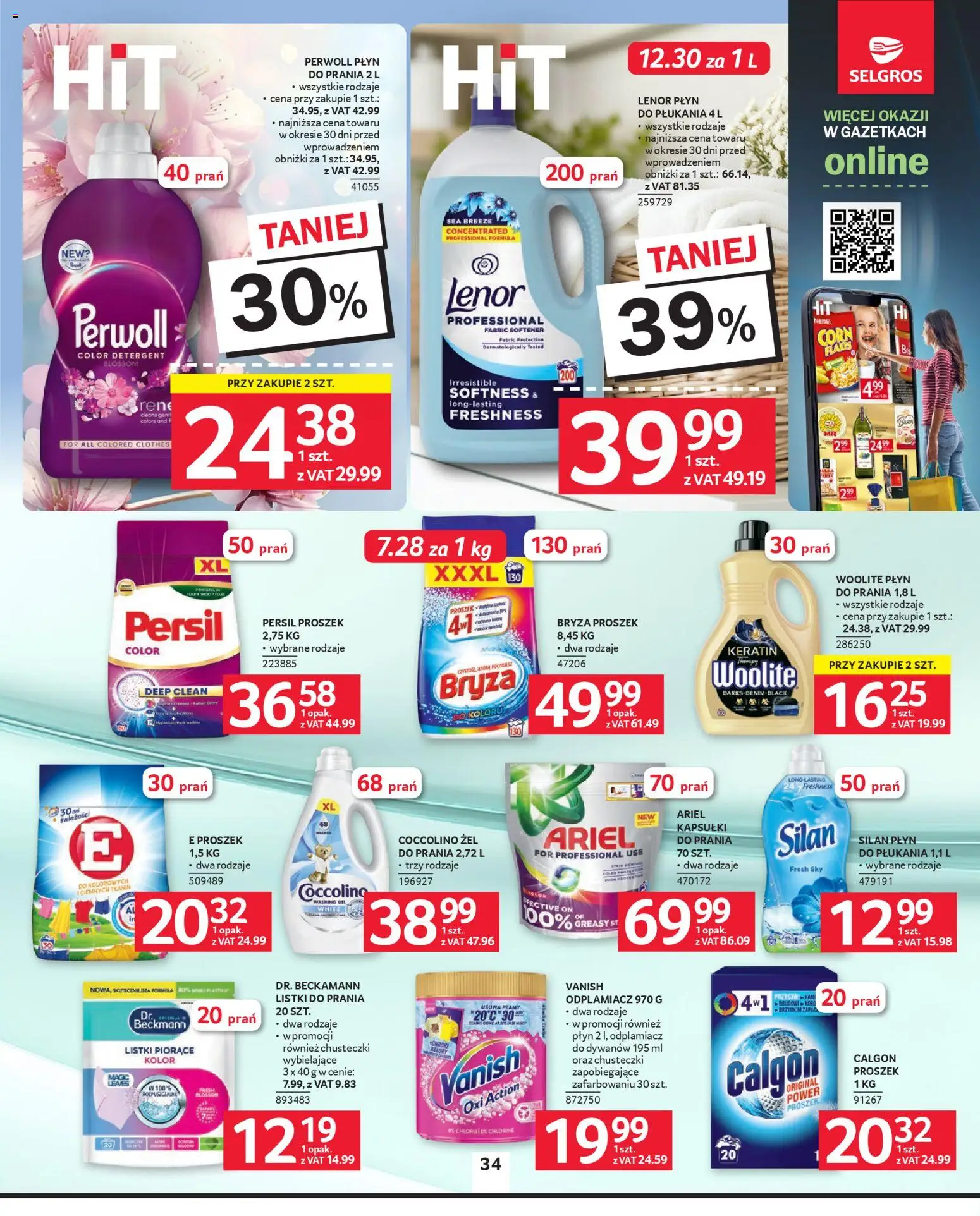 Selgros cash&carry gazetka od 23.04.2026 | Strona: 28 | Produkty: Vanish, Persil, Coccolino, Detergent