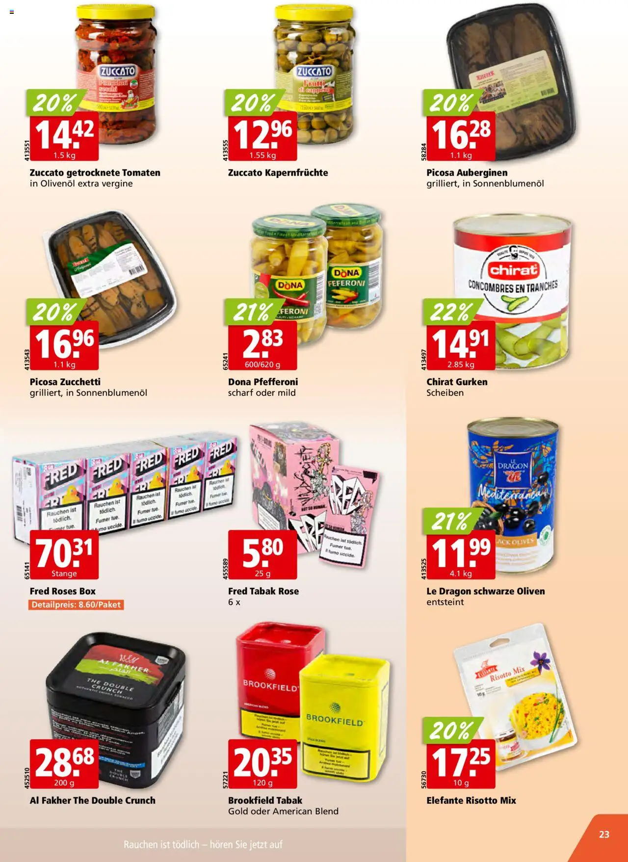 Aligro Aktionen ab 04.08.2025 | Seite: 23 | Produkte: Box, Pfefferoni, Tomaten, Gurken