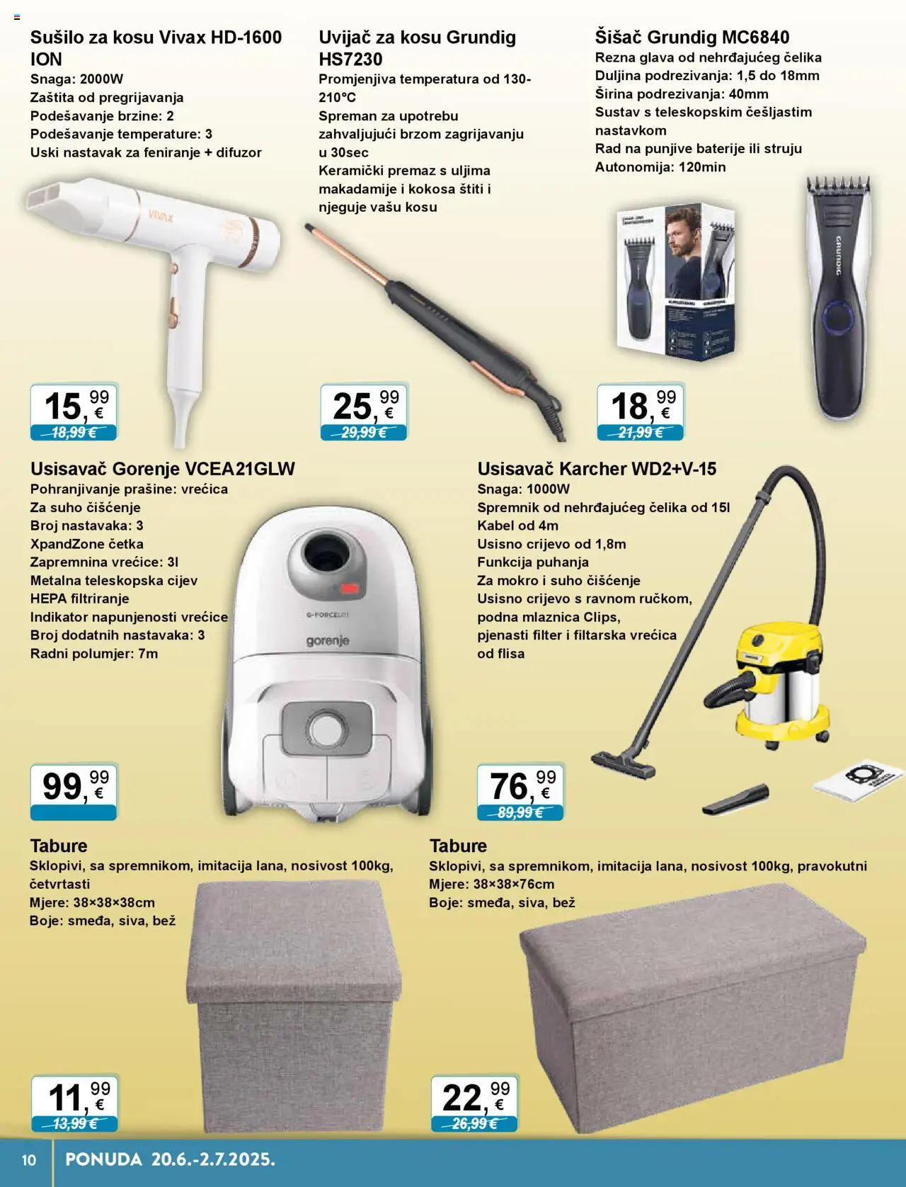 KTC katalog | vrijedi od 20.06.2025 | Stranica: 10 | Proizvodi: Usisavač, Baterije, Tabure, Kärcher