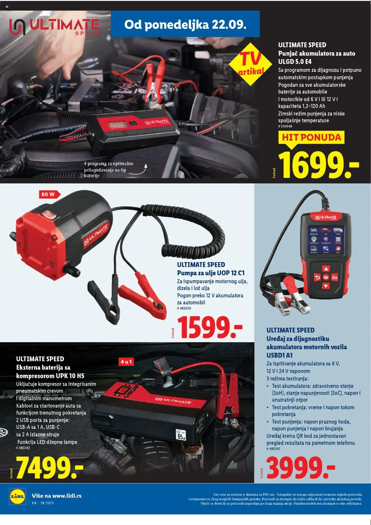 Lidl katalog - važi od 18.09.2025 | Strana: 26 | Proizvode: Baterija, USB, Ulje, Baterije