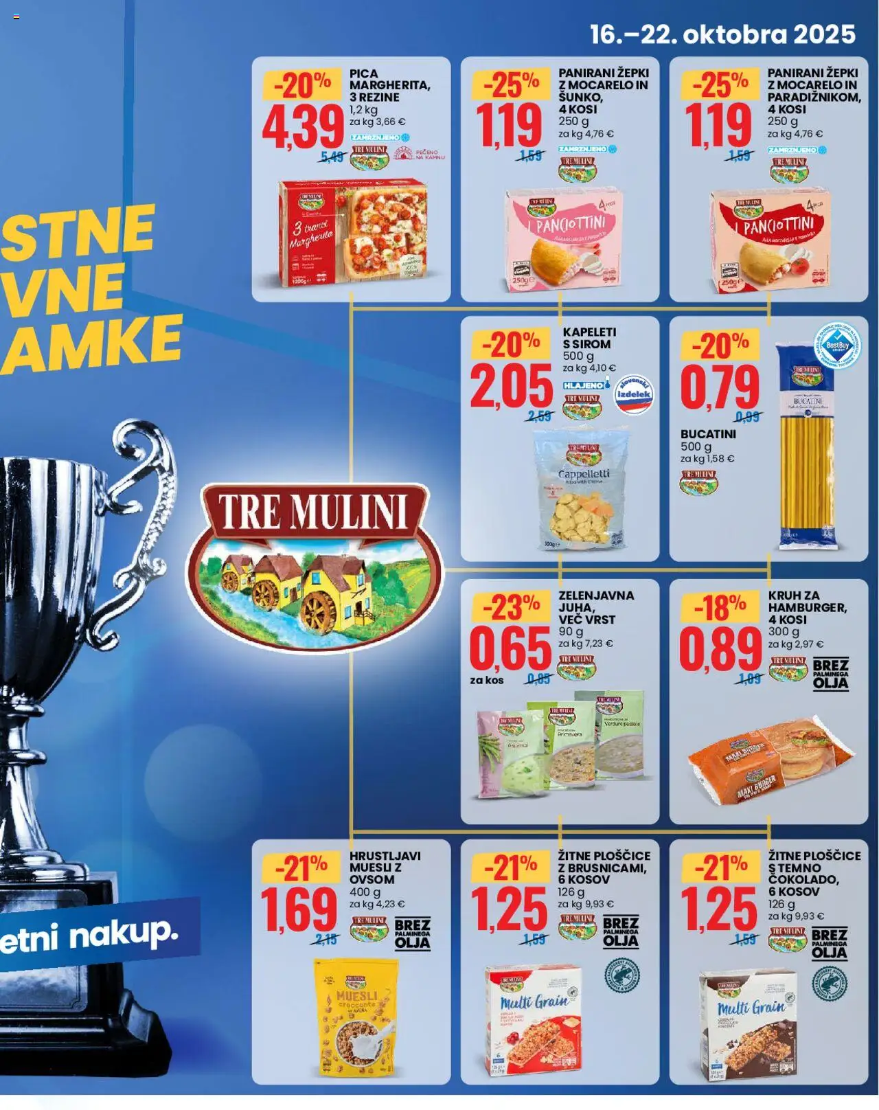 Novi Eurospin katalog ponudbe – veljaven od 16.10.2025 | Stran: 3 | Izdelki: Kos, Ploščice, Kruh, Pica
