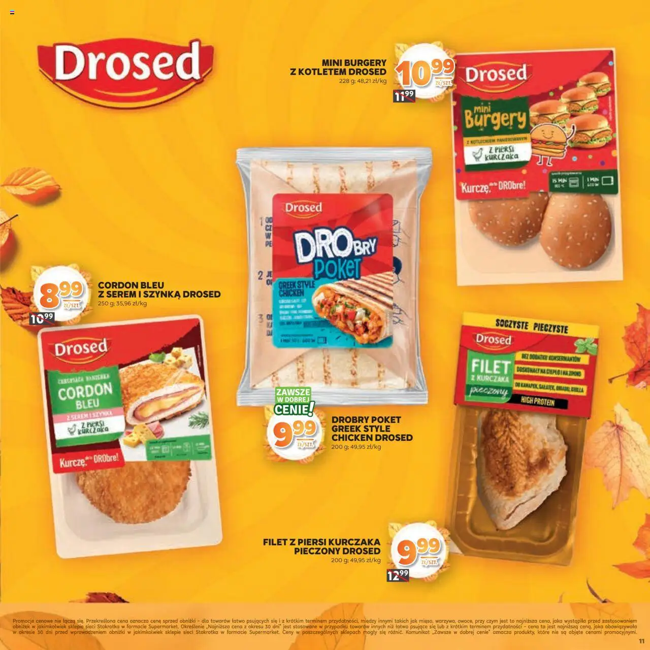 Stokrotka Gazetka - Jesiennie Inspiracje od 16.10.2025 | Strona: 11 | Produkty: Piersi, Stokrotka, Szynka, Filet z piersi kurczaka