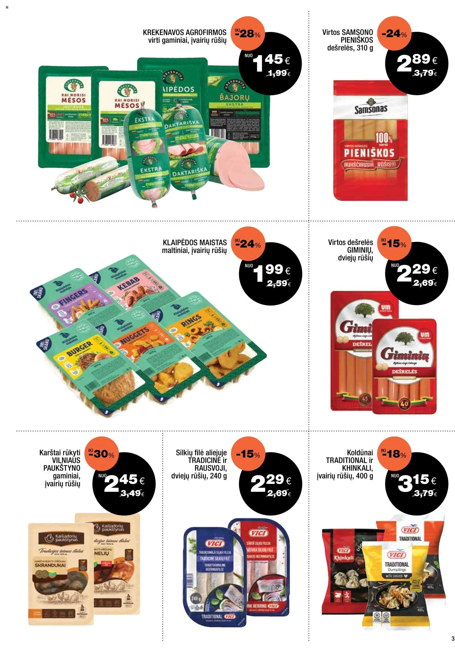 Express market akcijos nuo 19.04.2026 | Puslapis: 3 | Prekių: Dešrelės, Silkių filė