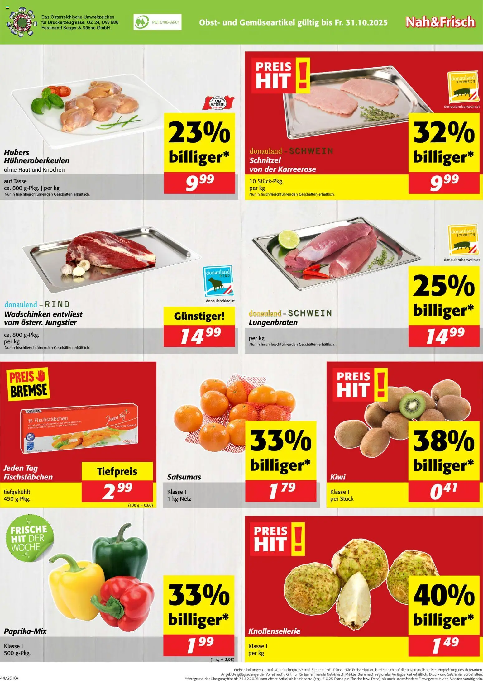 Nah und Frisch Flugblatt gültig ab 29.10.2025 | Seite: 8 | Produkte: Kiwi, Obst