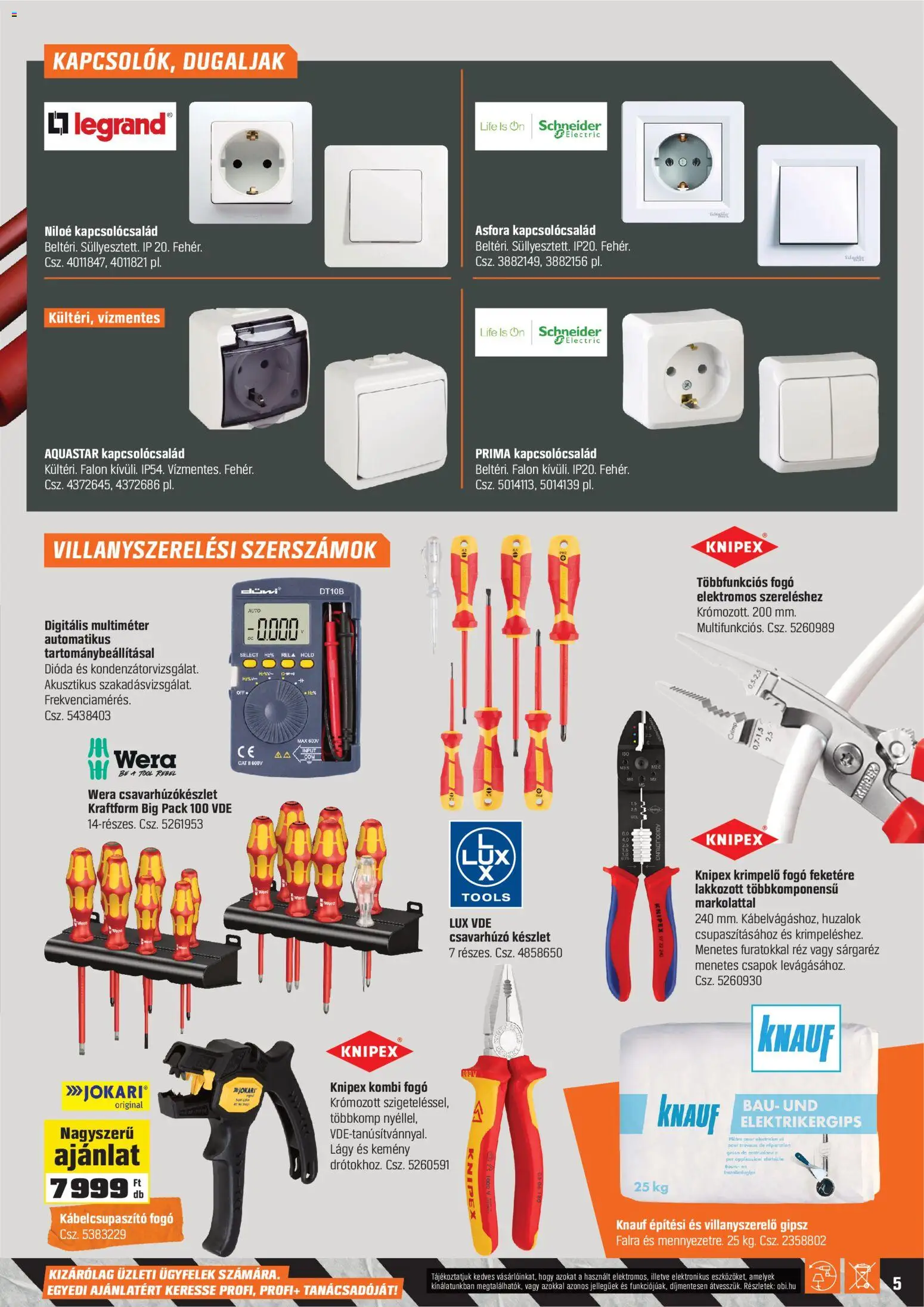 OBI akciós ujság - amely érvényes a következő dátumtól: 17.03.2026 | Oldal: 5 | Termékek: Csavarhúzó, Szerszámok