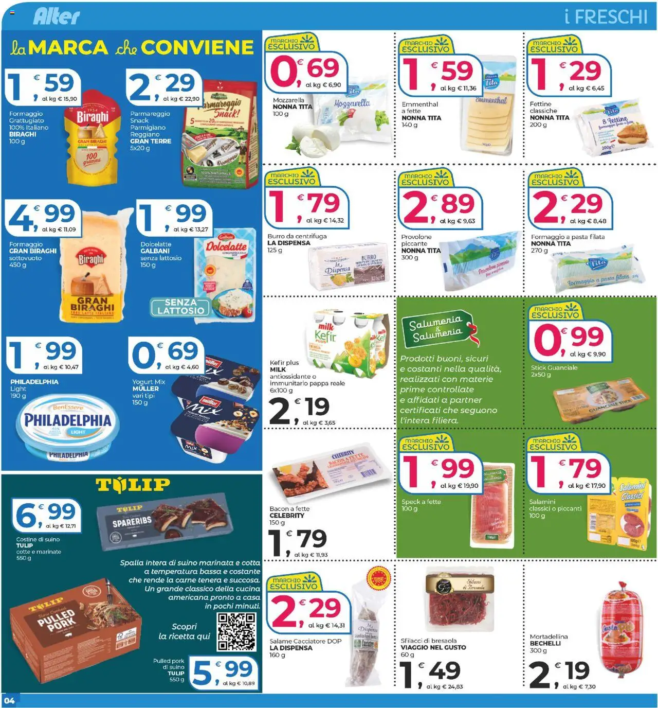 Volantino Alter Discount del 03.10.2025 | Pagina: 4 | Prodotti: Speck, Centrifuga, Pasta, Guanciale