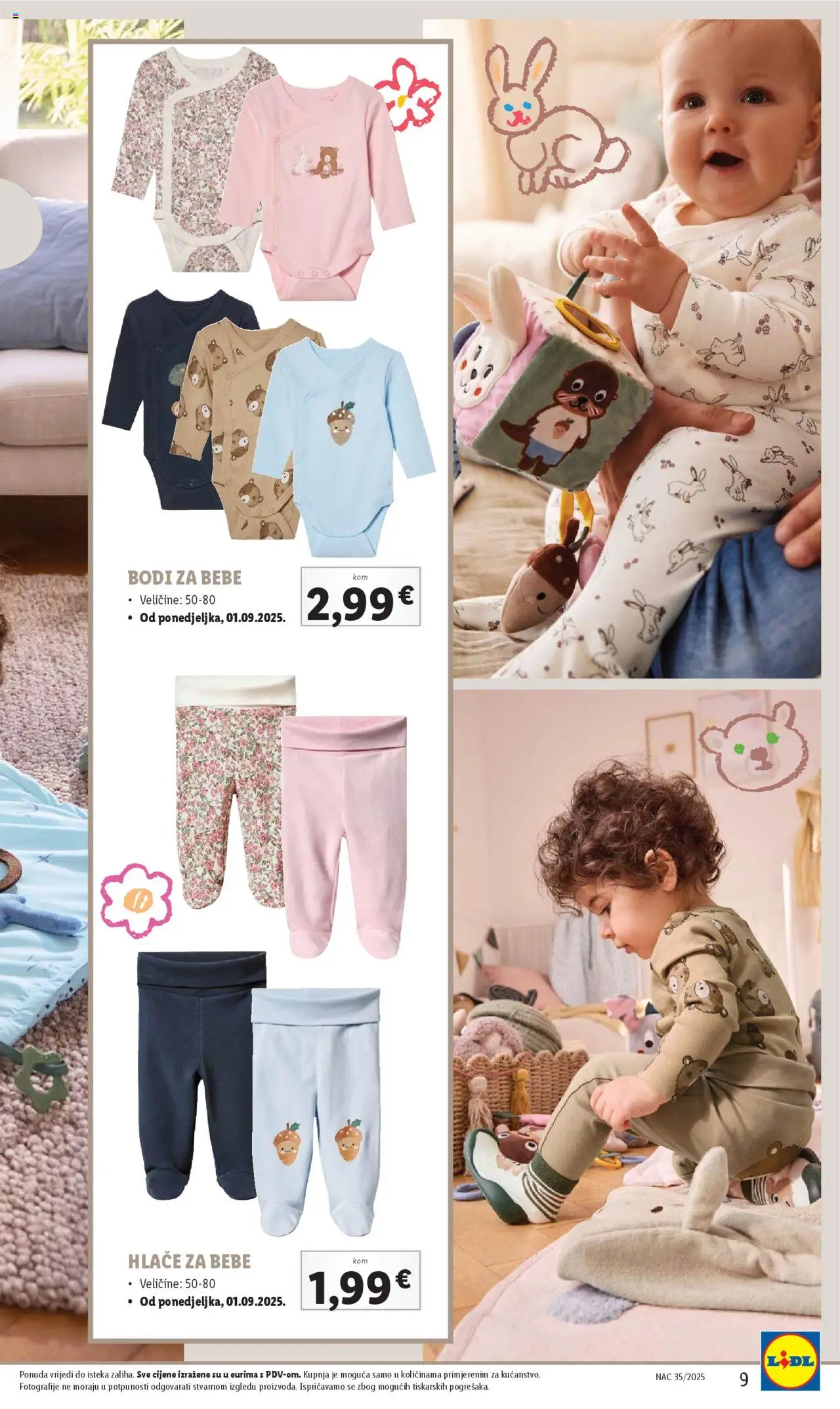 Lidl katalog | vrijedi od 01.08.2025 | Stranica: 9 | Proizvodi: Hlače
