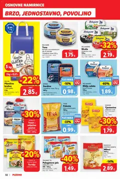 Plodine - Katalog - Pregled kataloga iz trgovine Plodine, vrijedi od 25.03.2026 | Stranica: 32 | Proizvodi: Toast, Salata, Sardina, Palenta