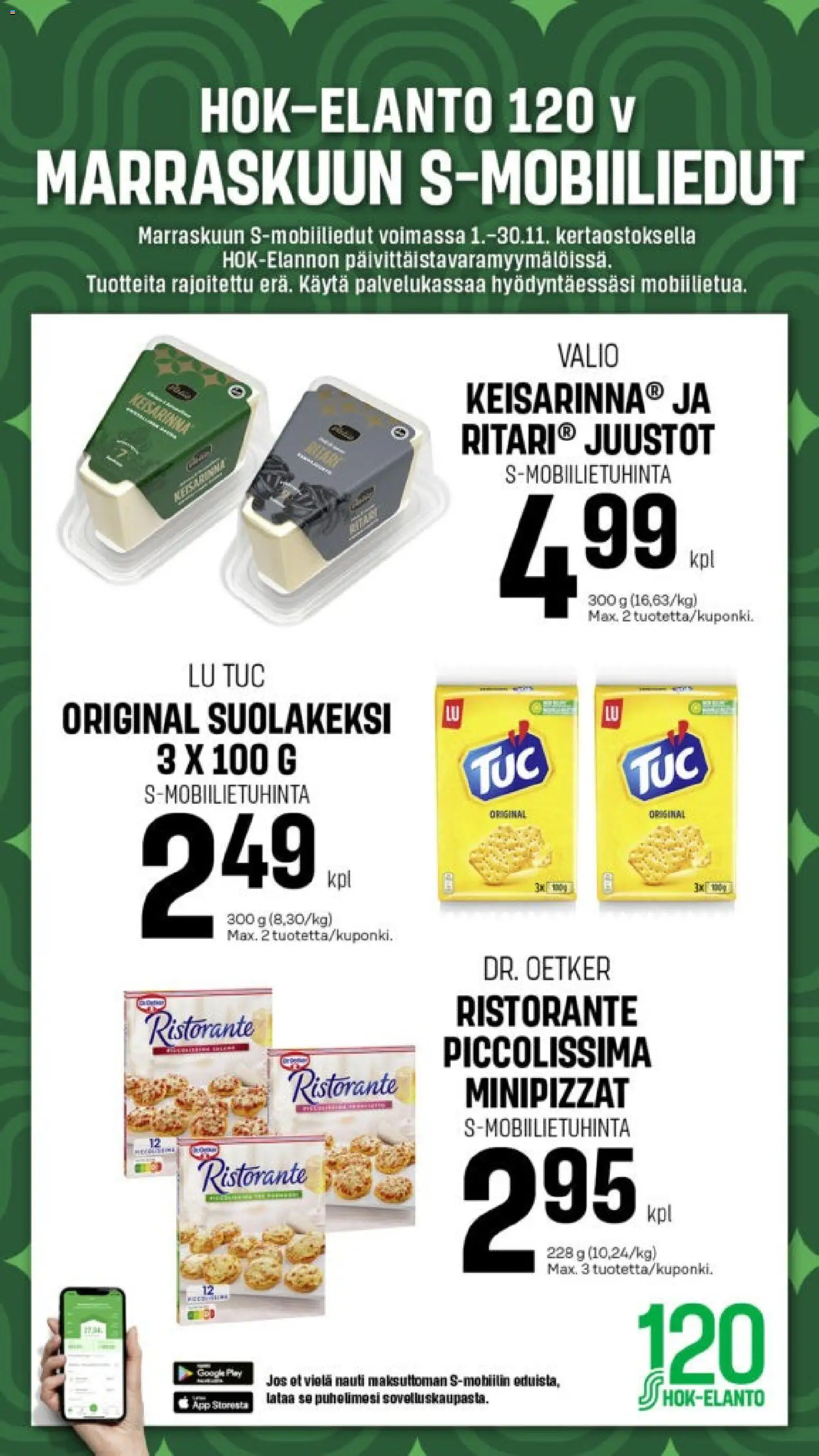 S-market - Marraskuun S-mobiiliedut – voimassa 01.11.2025 alkaen | Sivu: 1 | Tuotteet: Pizza