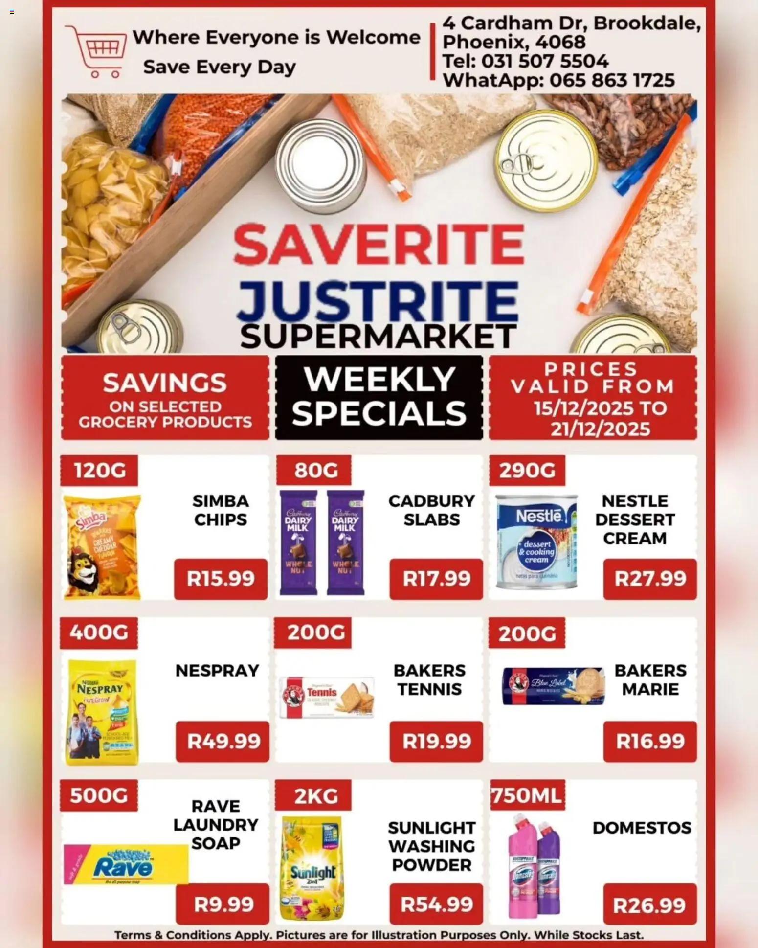 New Saverite catalogue – valid from 15.12.2025 | Page: 4 | Products: Milk, Powder, Chips, Cream