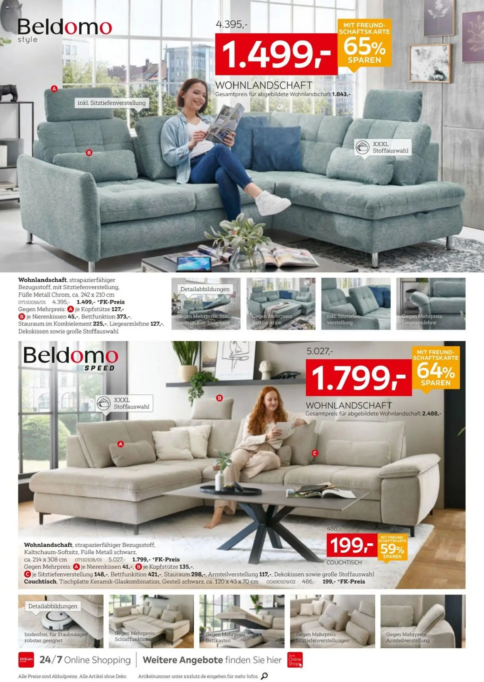 XXXL Lutz - Polster Spezial – gültig ab 25.01.2026 | Seite: 4 | Produkte: Wohnlandschaft, Staubsauger, Roboter, Couchtisch