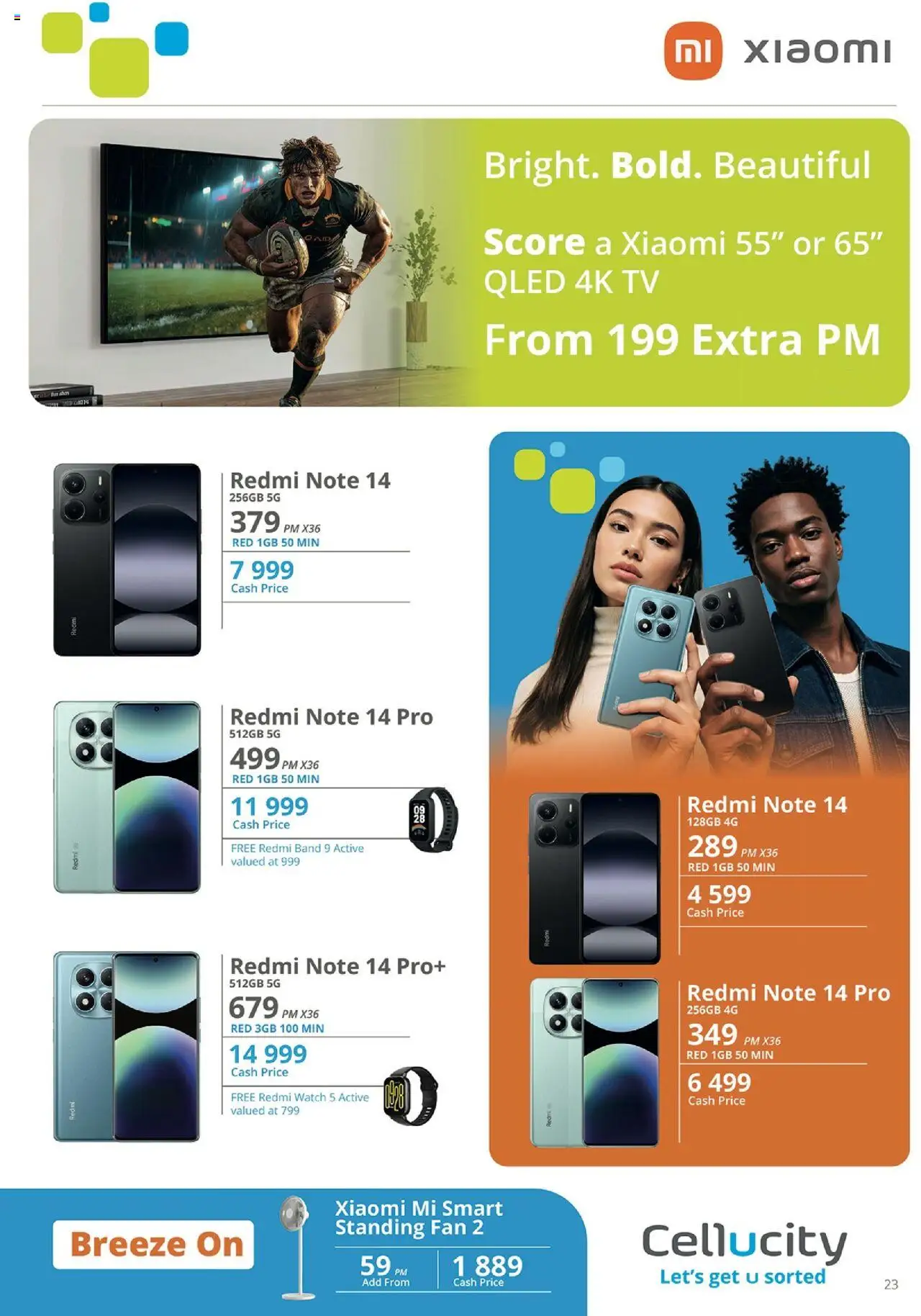 New Cellucity catalogue – valid from 09.09.2025 | Page: 23 | Products: Watch, Fan, TV