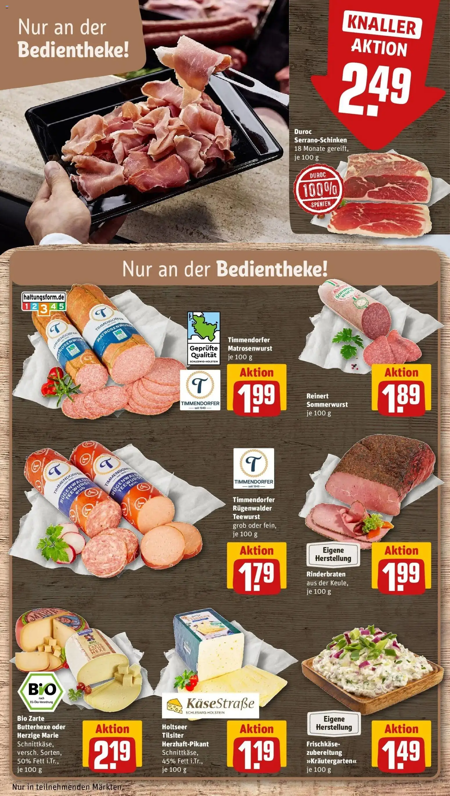Rewe Prospekt Hamburg	 – gültig ab 13.04.2026 | Seite: 9 | Produkte: Rinderbraten, Wurst, Frischkase