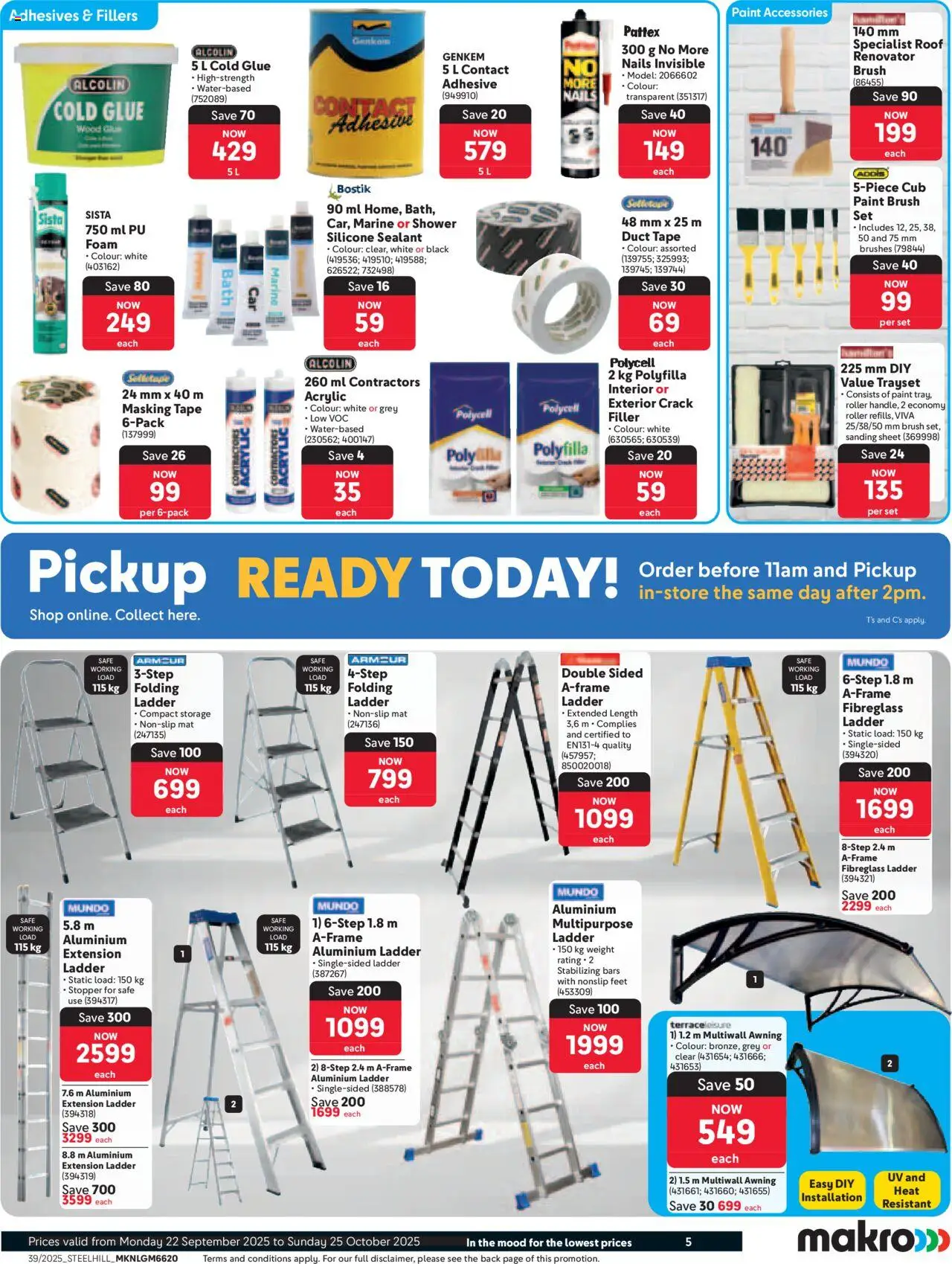 New Makro catalogue – valid from 22.09.2025 | Page: 5 | Products: Bath, Adhesive, Foam, Tape