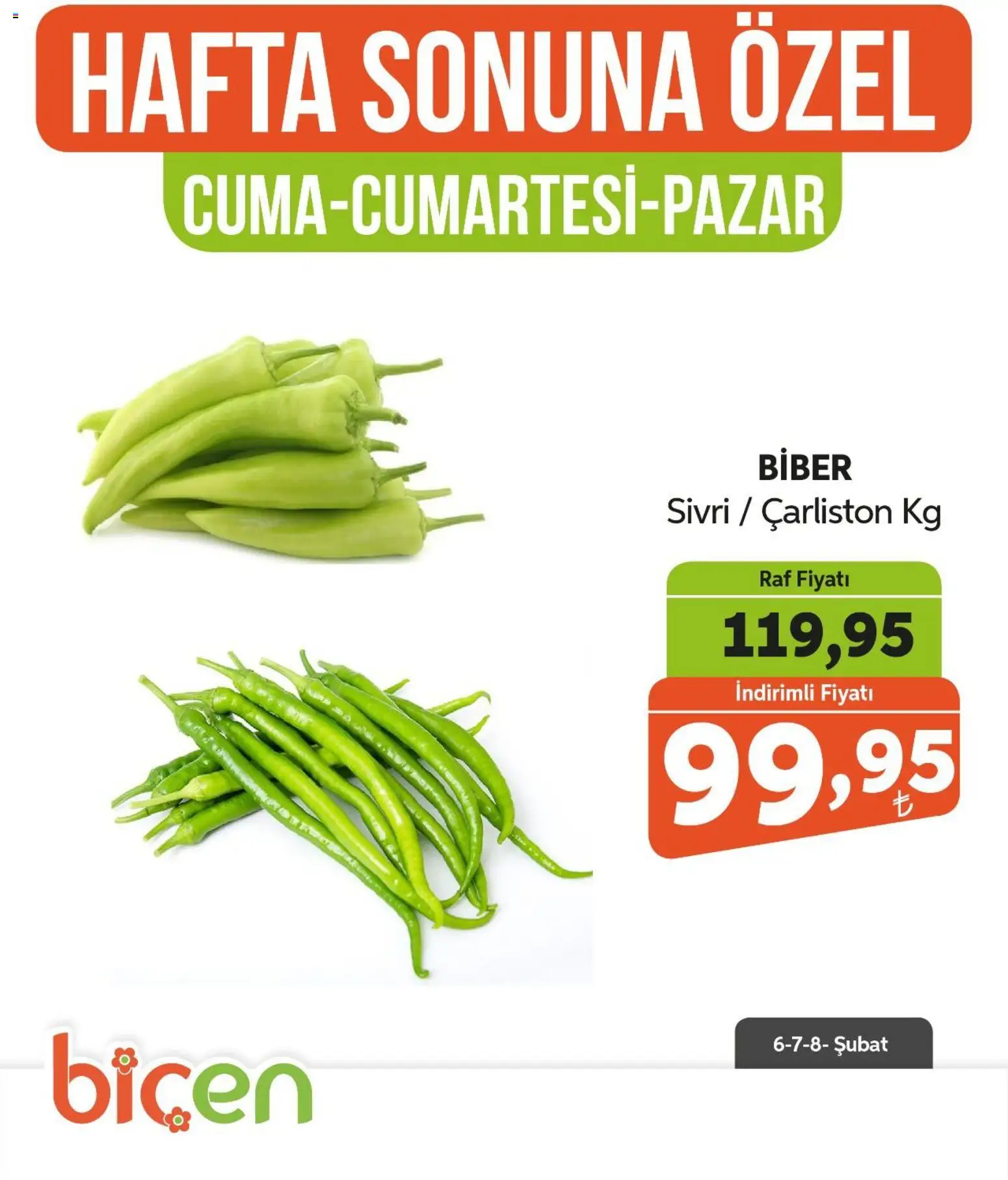 Biçen Market Hafta Sonuna Özel - Sebze İndirimi - 06.02.2026 tarihinden itibaren geçerlidir | Sayfa: 11