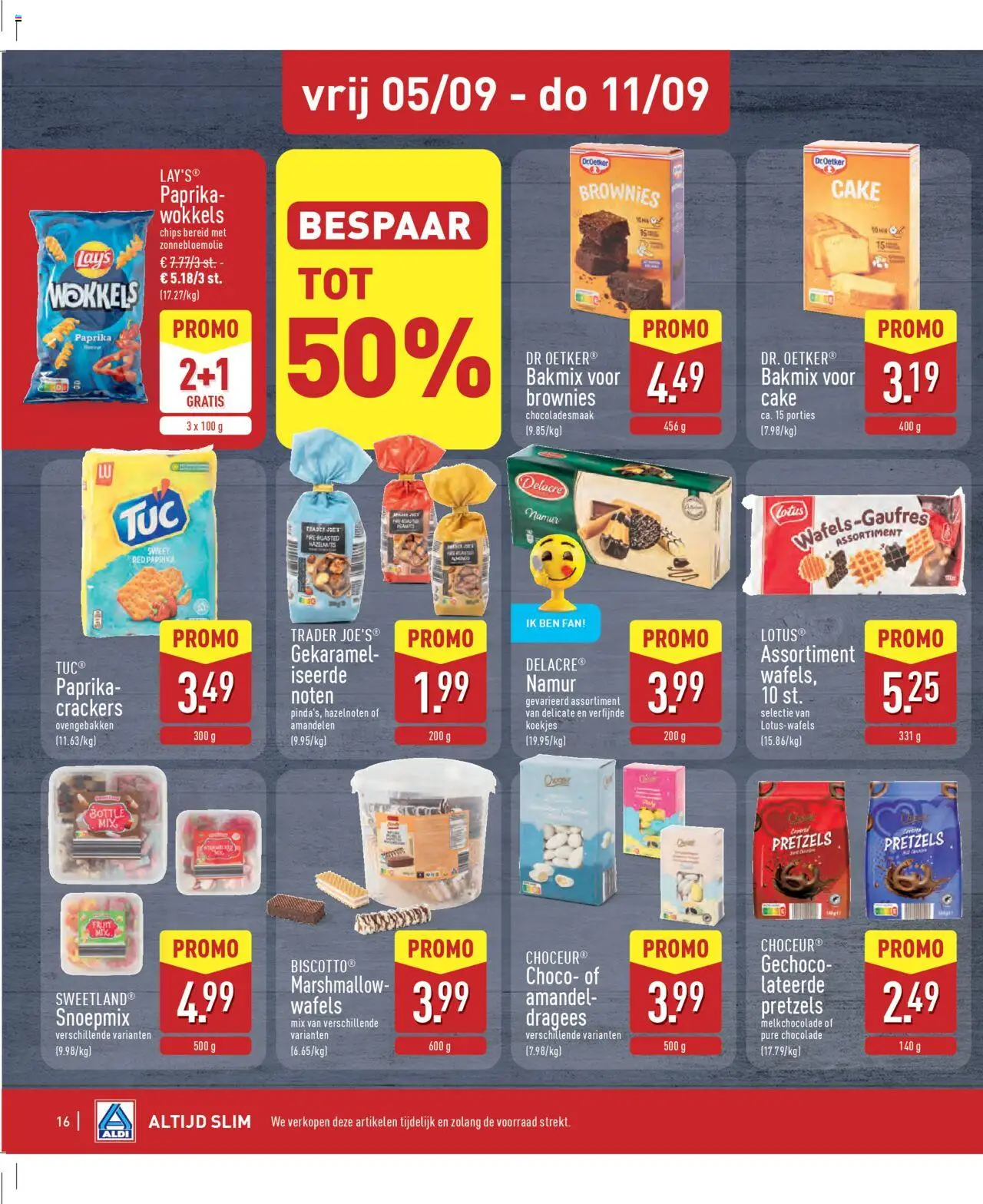 {H1} | Pagina: 16 | Producten: Wafels, Cake, Brownies, Chocolade