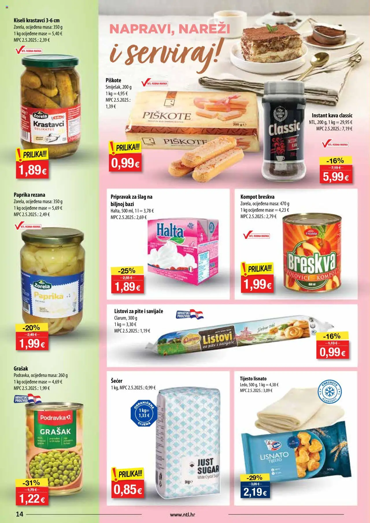 NTL katalog | vrijedi od 08.10.2025 | Stranica: 14 | Proizvodi: Kava, Podravka, Breskva, Kompot