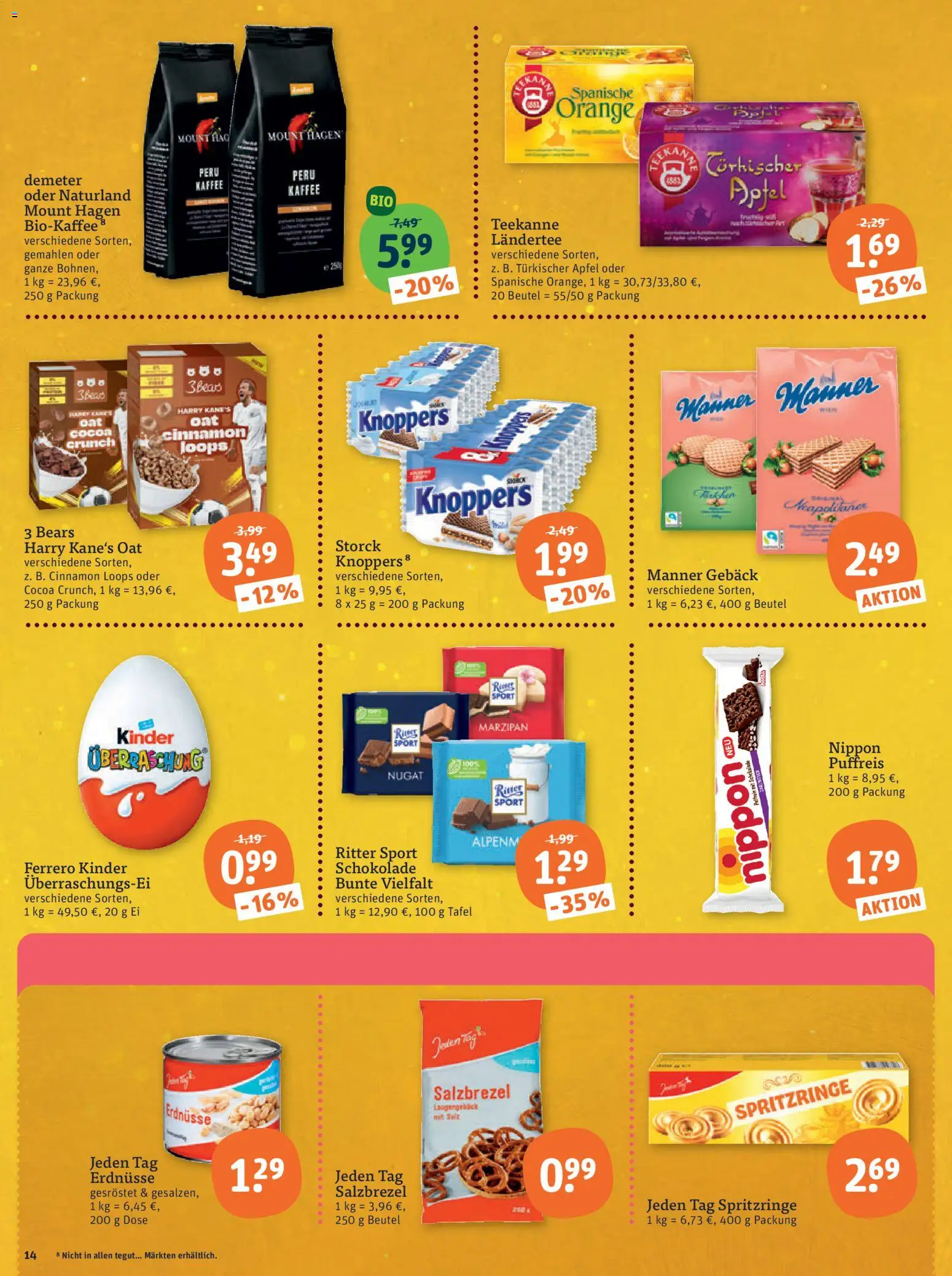 Tegut Prospekt – gültig ab 29.12.2025 | Seite: 16 | Produkte: Kaffee, Ritter sport, Äpfel, Knoppers