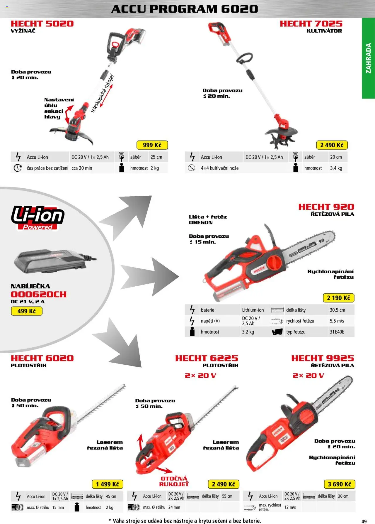 Hecht katalog - Jaro-léto 2025 od 22.04.2025 | Strana: 49 | Produkty: Zahrada, Kultivátor, Hecht, Pila
