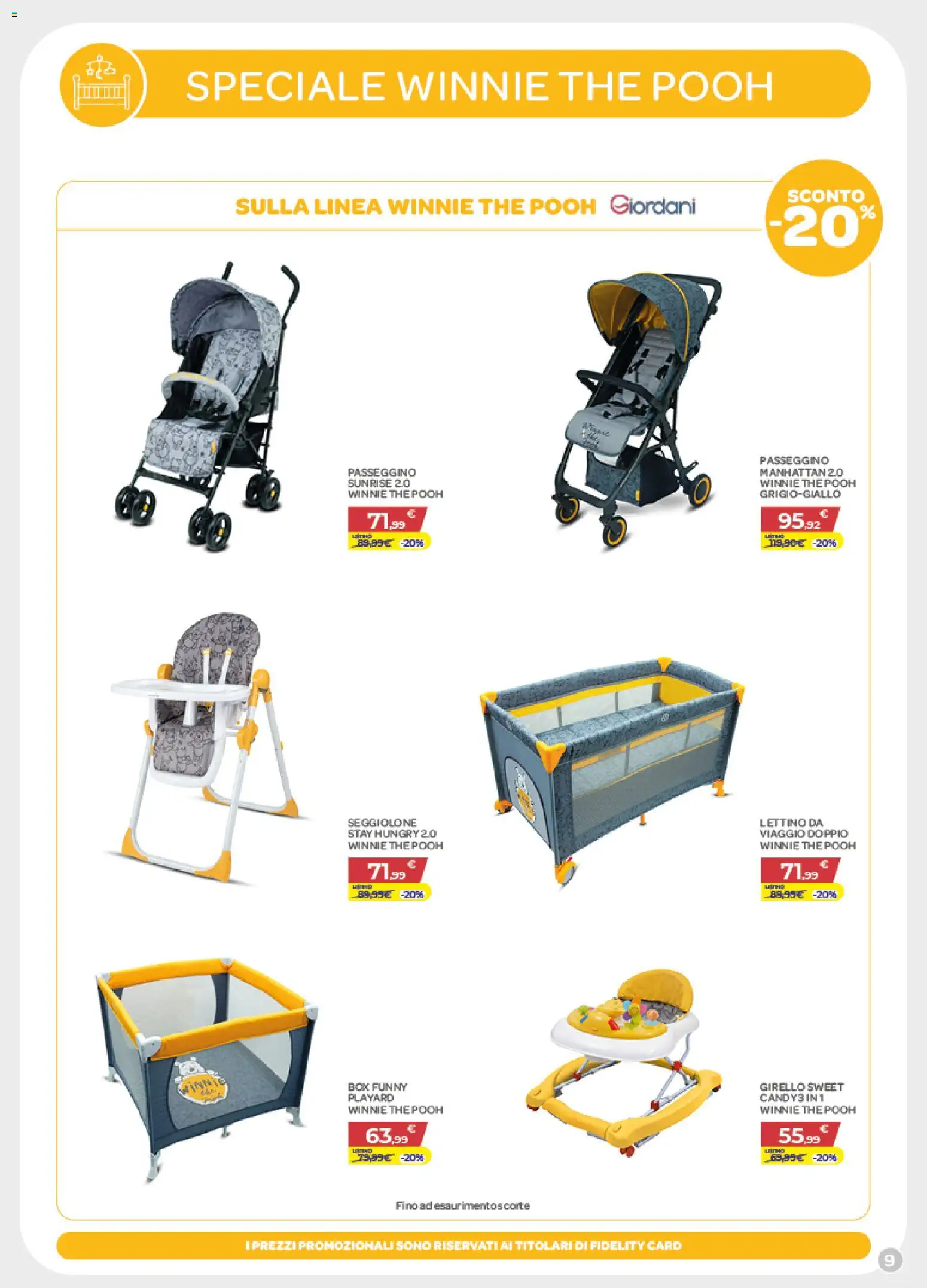 Volantino Bimbo store del 05.03.2026 | Pagina: 9 | Prodotti: The, Lettino, Passeggino, Girello