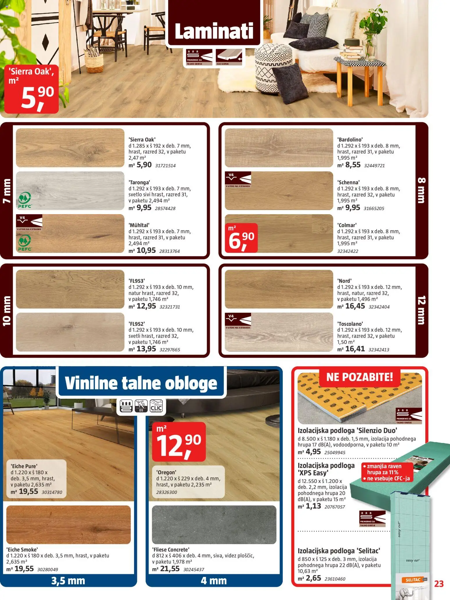 Novi Bauhaus katalog ponudbe – veljaven od 01.04.2026 | Stran: 23