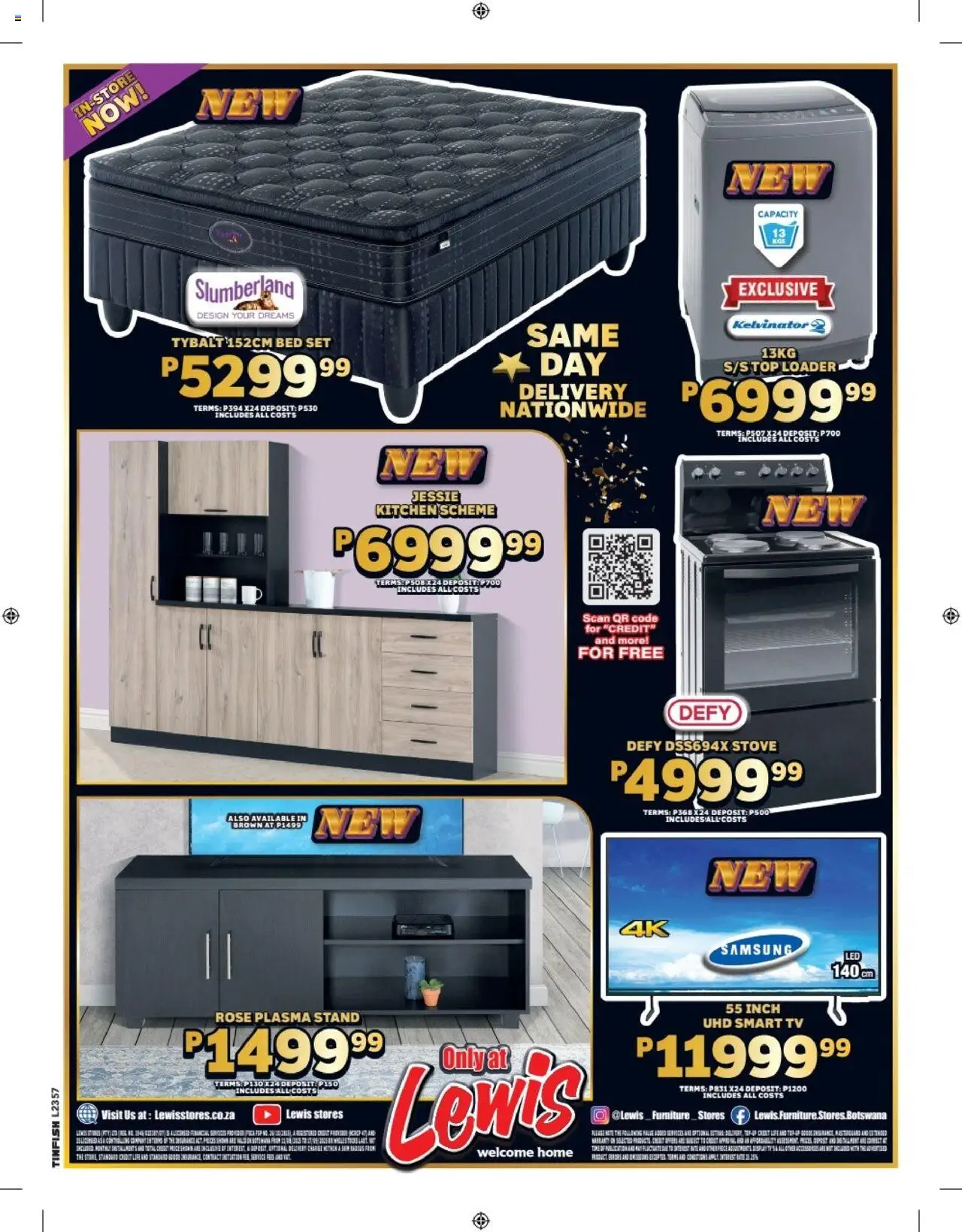 Lewis Stores - Botswana Leaflet │ valid from 11.08.2025 | Page: 4 | Products: Stove, Bed, TV