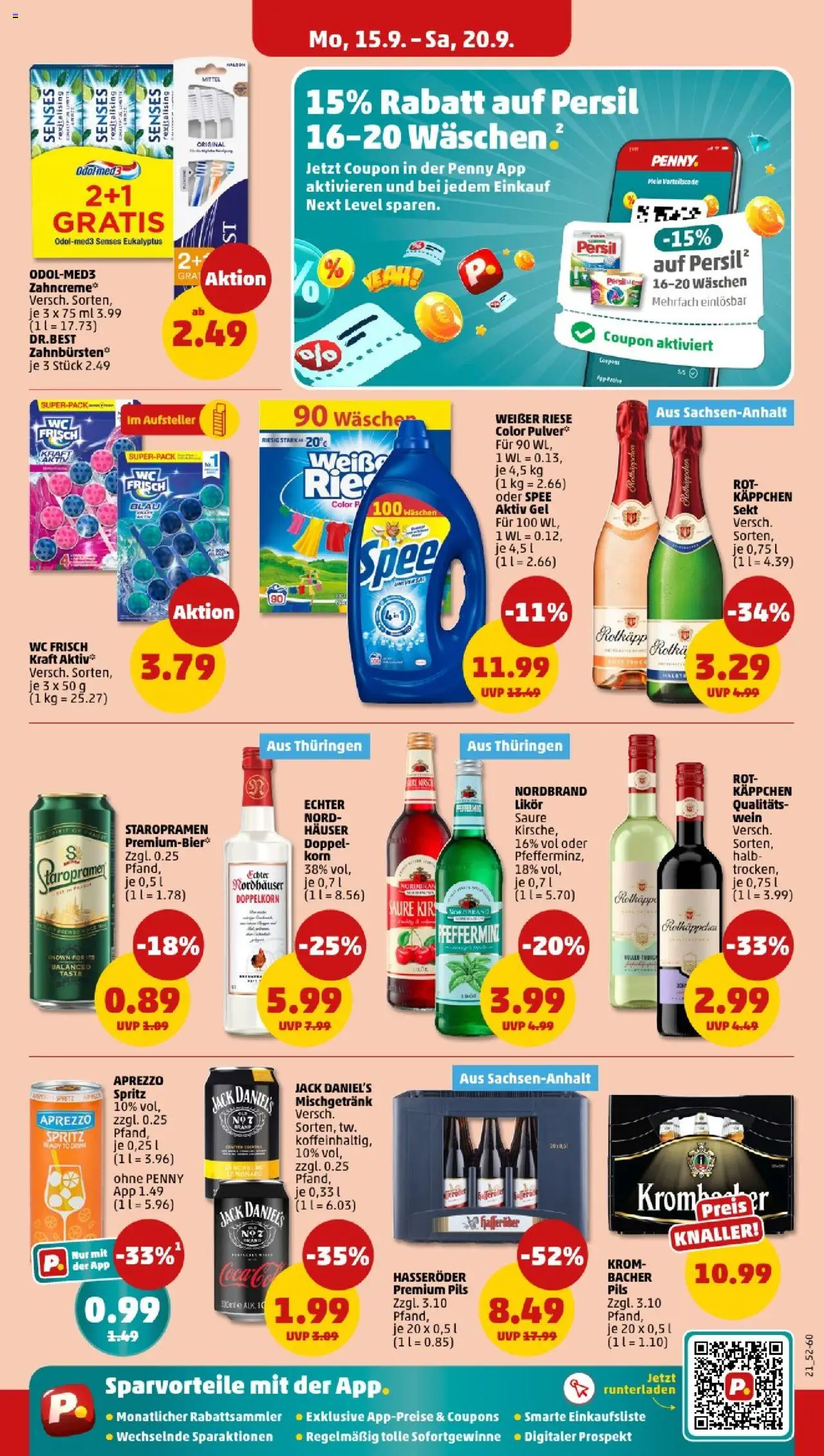 Penny - Sachsen-Anhalt – gültig ab 15.09.2025 | Seite: 21 | Produkte: Sekt, Likör, Pils, Persil