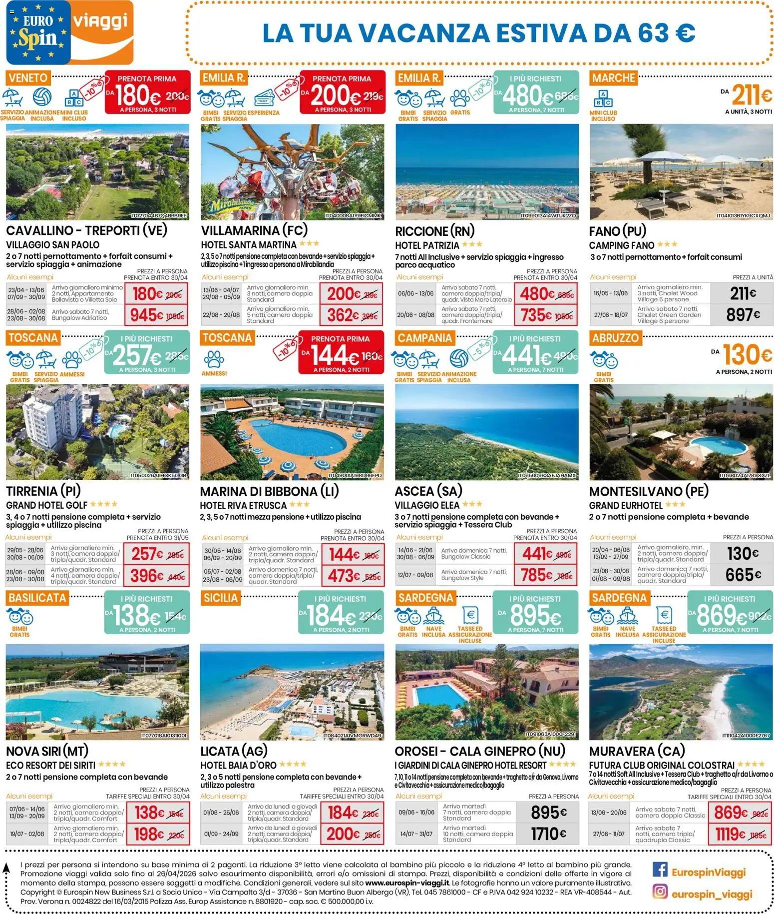 Volantino Eurospin del 20.04.2026 | Pagina: 12 | Prodotti: Piscina, Letto