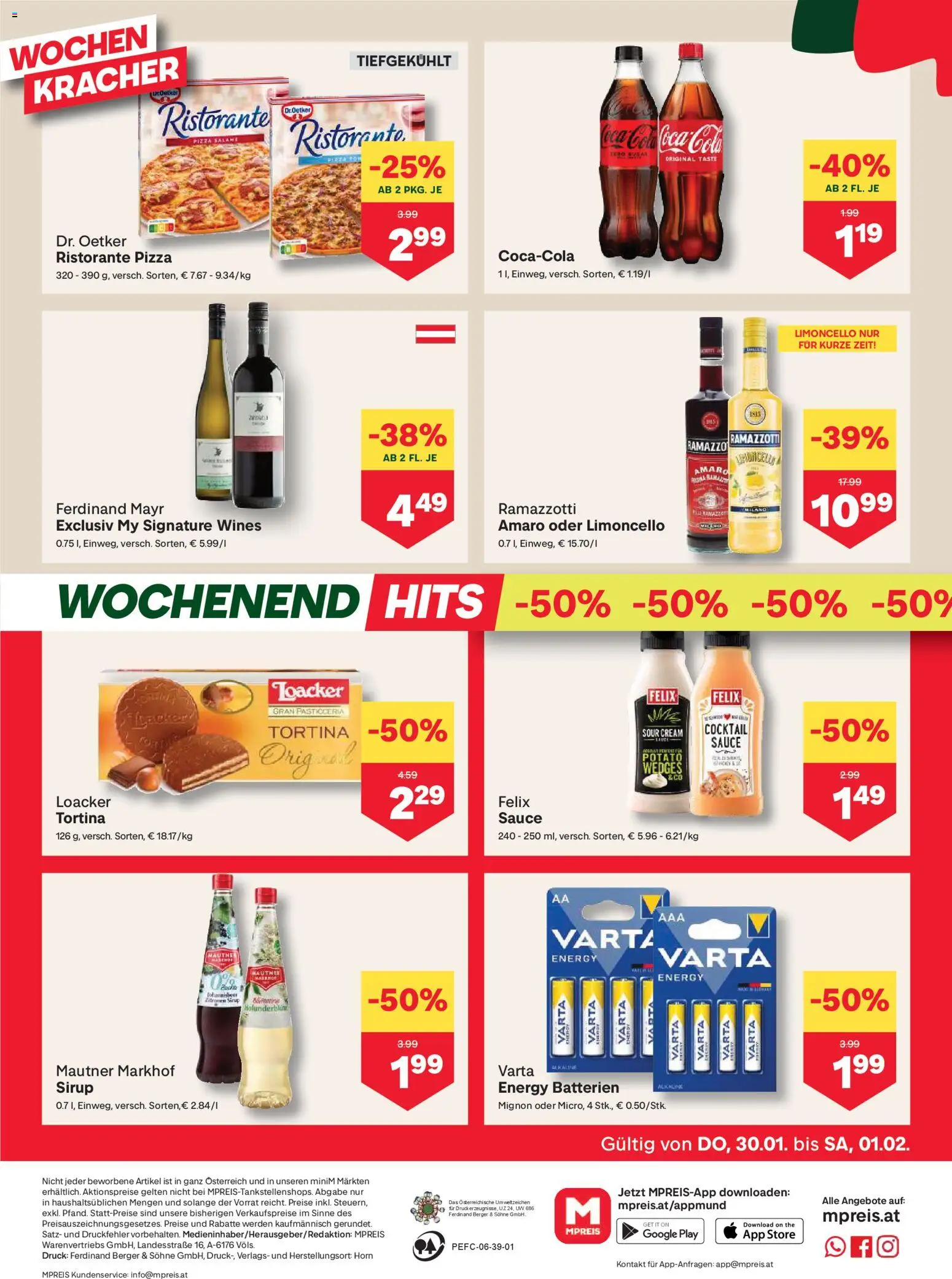 MPREIS Altenmarkt im Pongau gültig ab 30.01.2026 | Seite: 16 | Produkte: Pizza